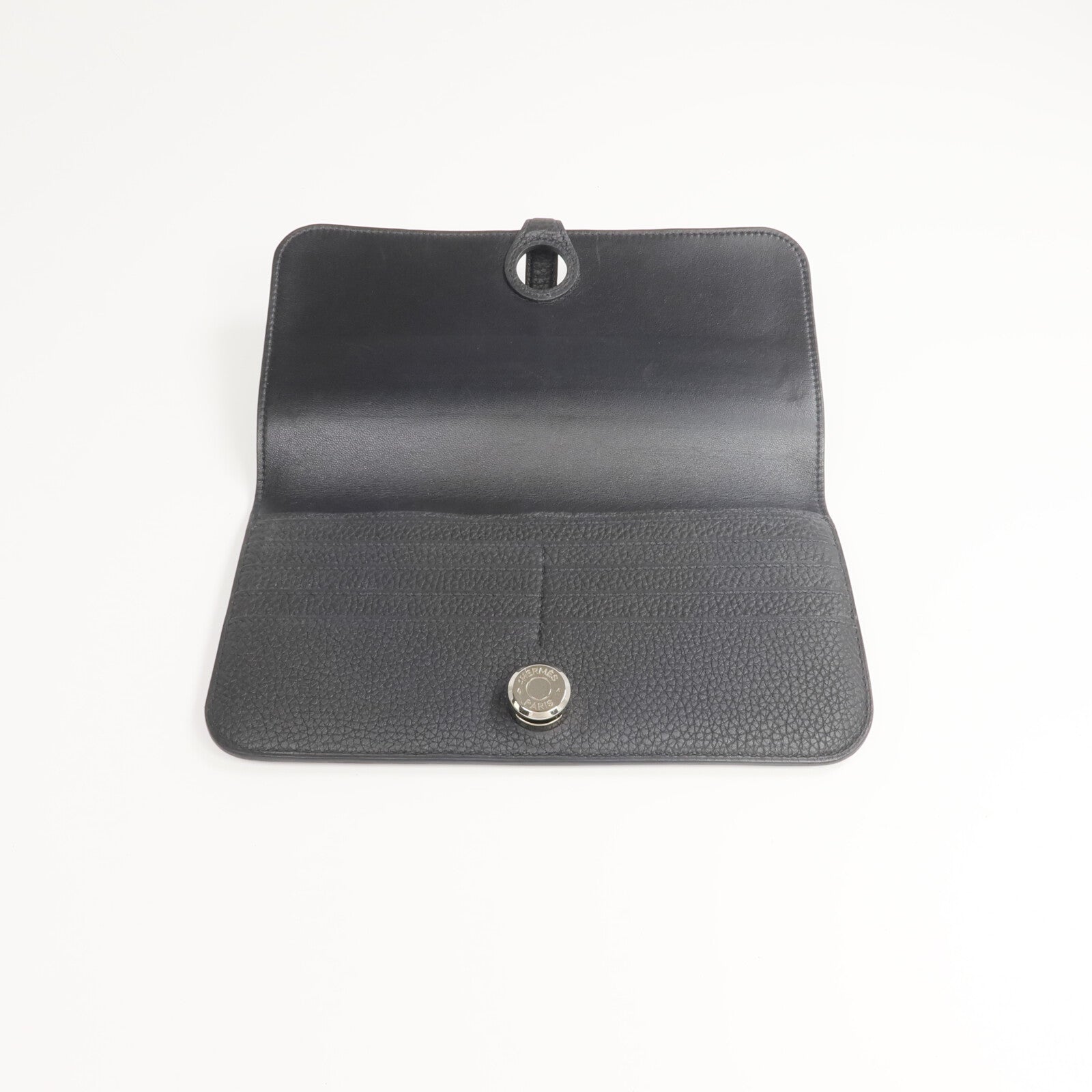 HERMES Togo皮革Dogon GM長錢包Noir