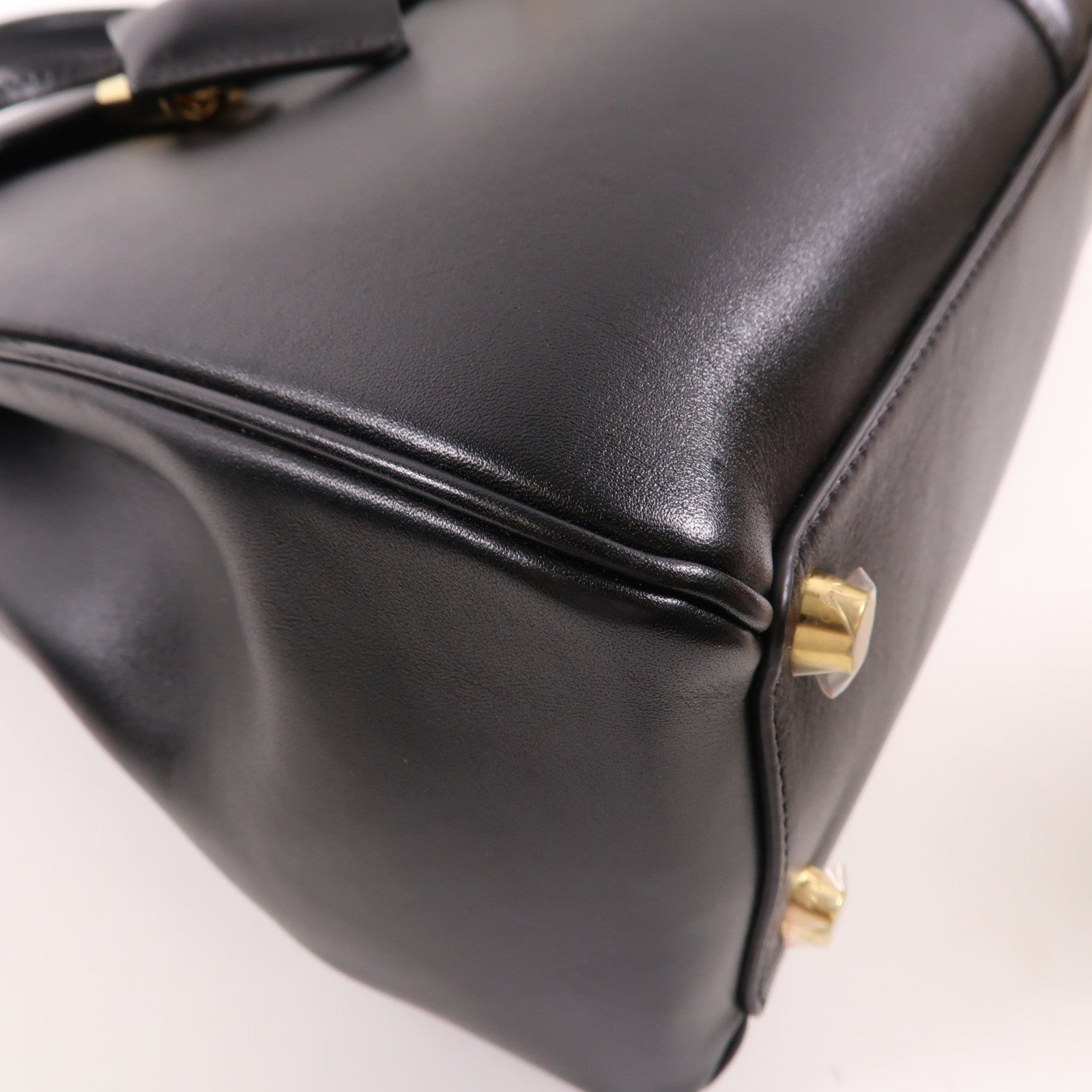 CELINE 牛皮皮革Celine 16 Medium金扣手挽肩背兩用袋黑色