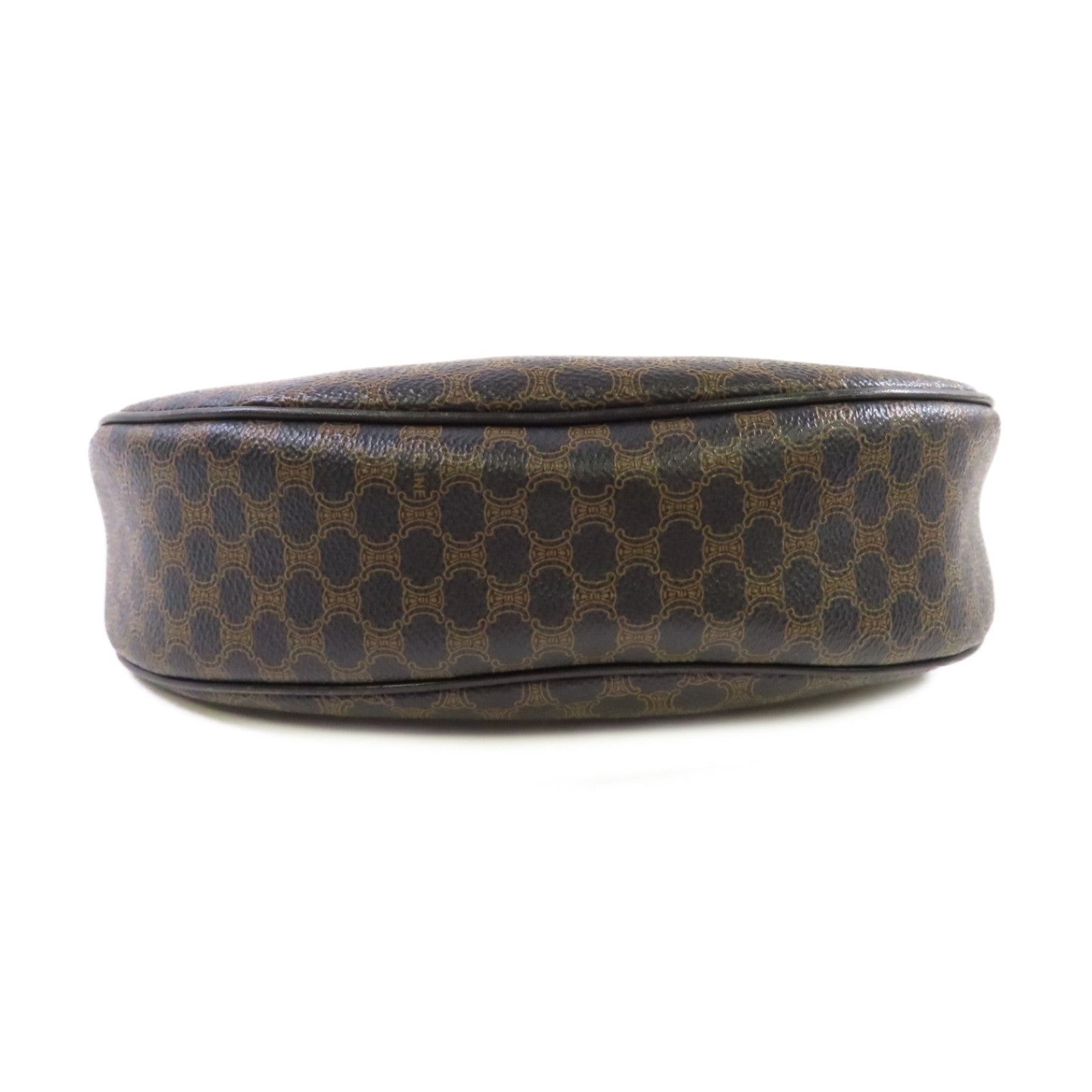 CELINE 塗層帆布Macadam Vanity Shoulder Bag金扣肩背袋啡色