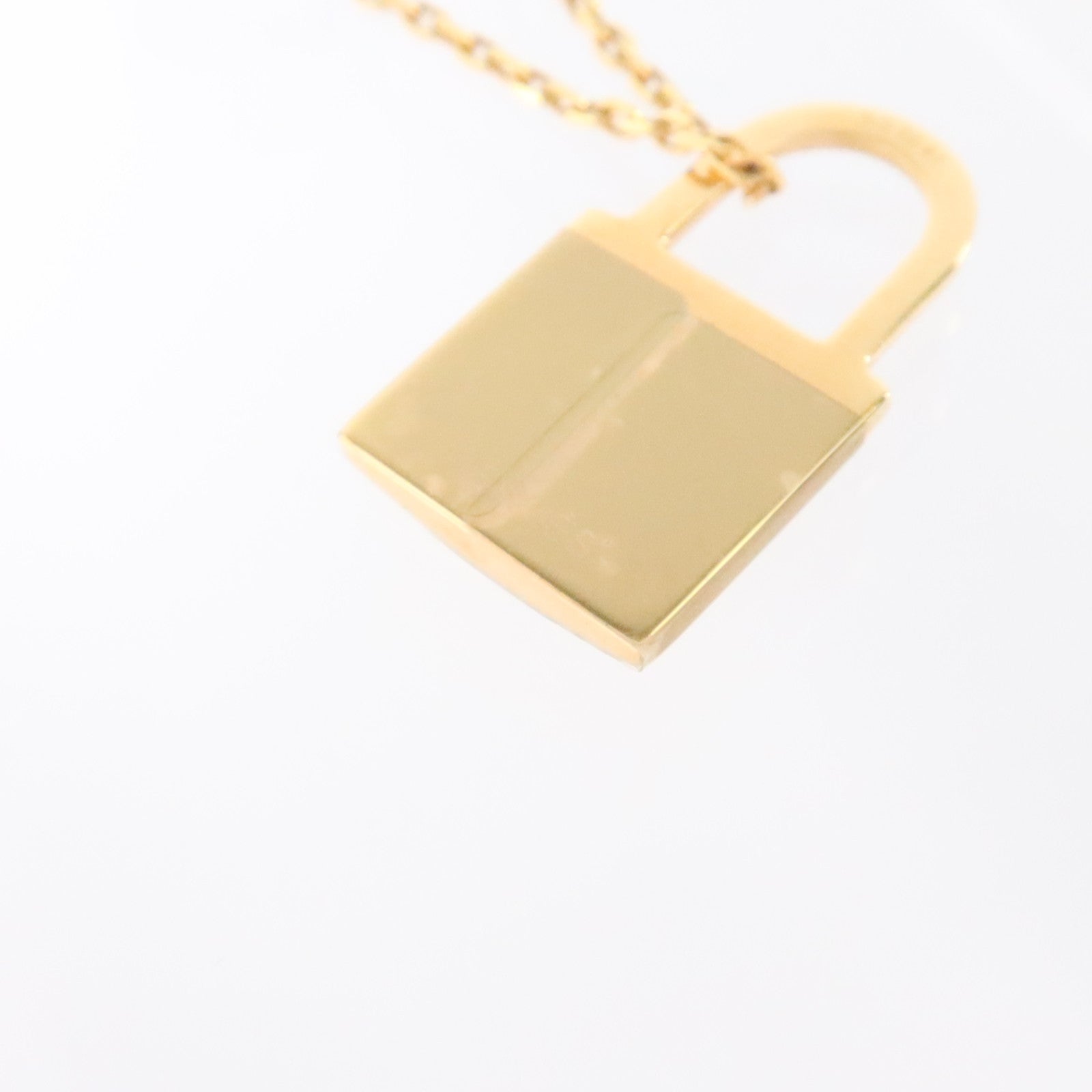 HERMES Swift皮革/金屬O' Kelly Necklace項鏈Bleu Glacier