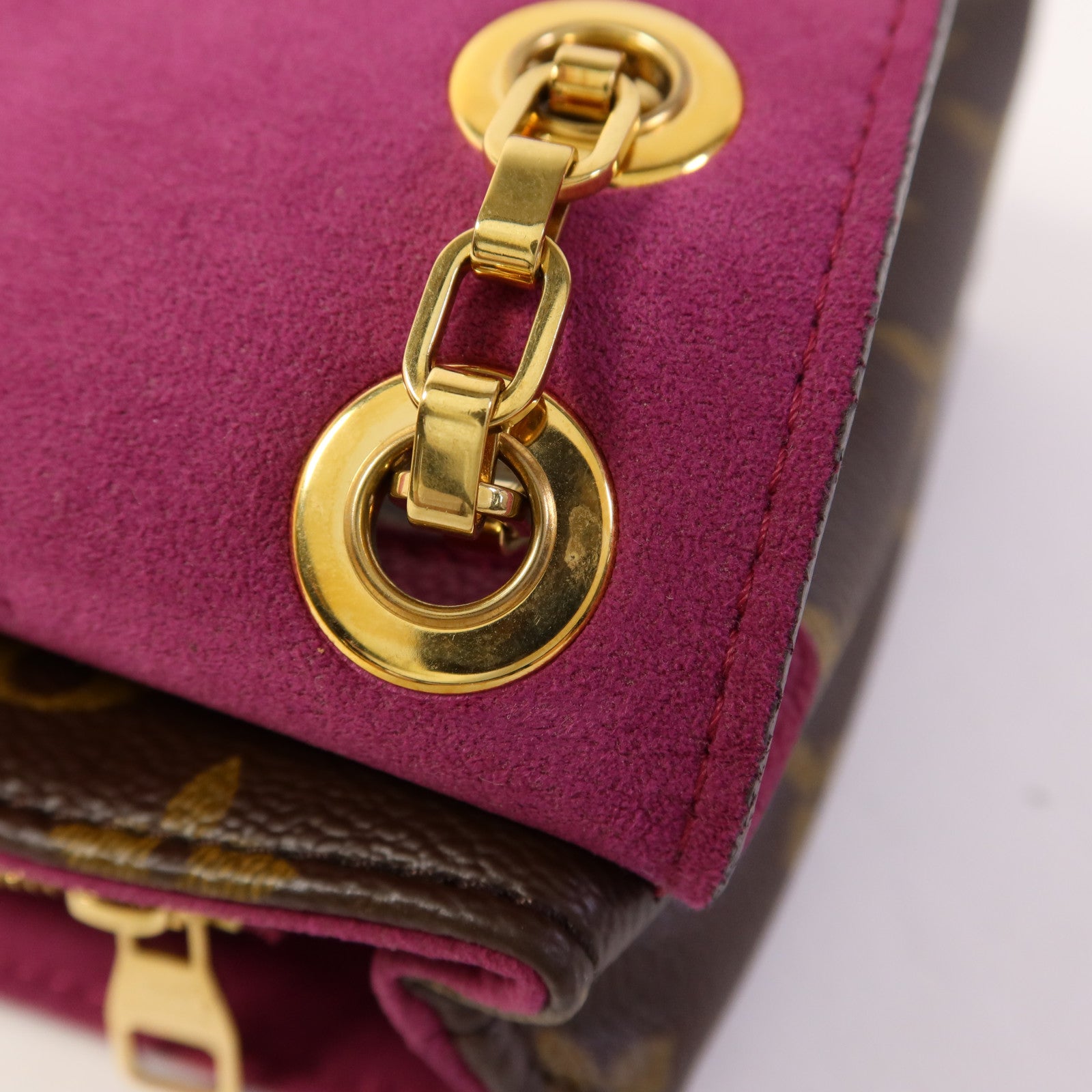 LOUIS VUITTON Monogram Pallas Chain金扣鏈帶肩背袋