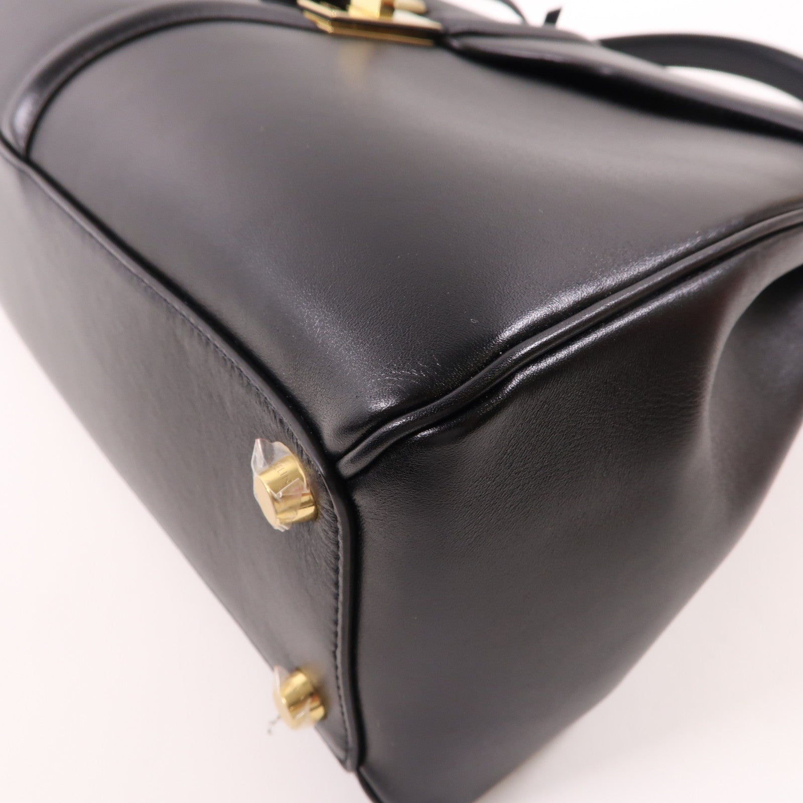 CELINE 牛皮皮革Celine 16 Medium金扣手挽肩背兩用袋黑色