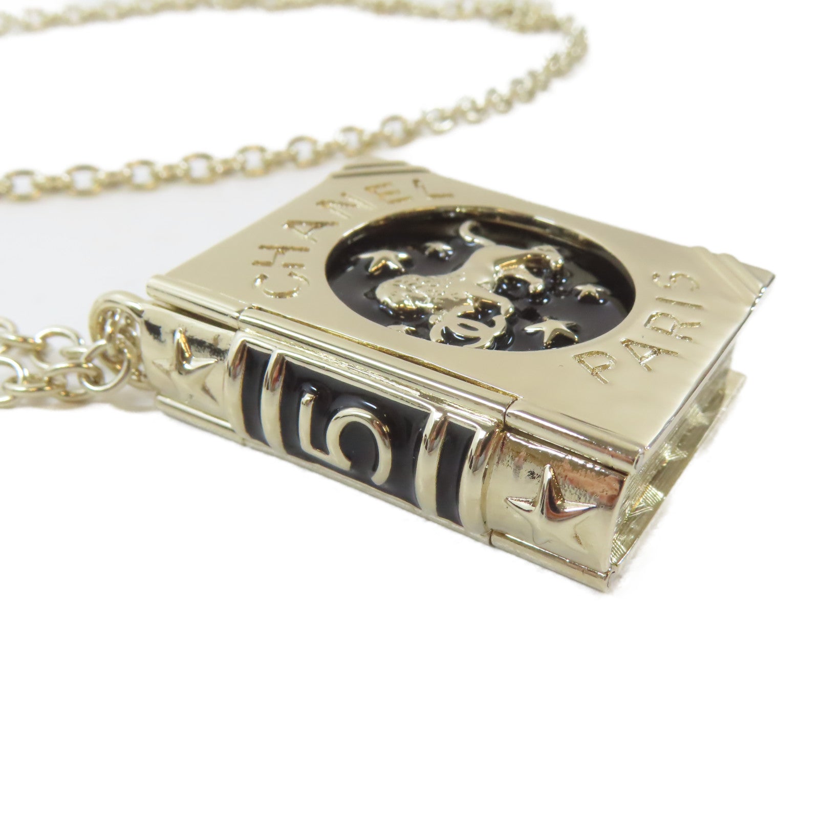 CHANEL 金屬Necklace項鍊金色/黑色