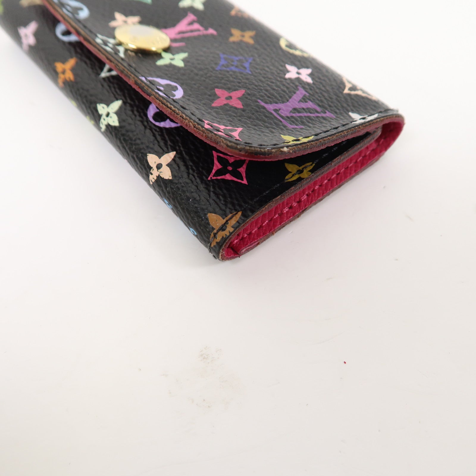 LOUIS VUITTON 【激減優惠】Monogram Multicolore Key Holder金扣鑰匙扣黑色