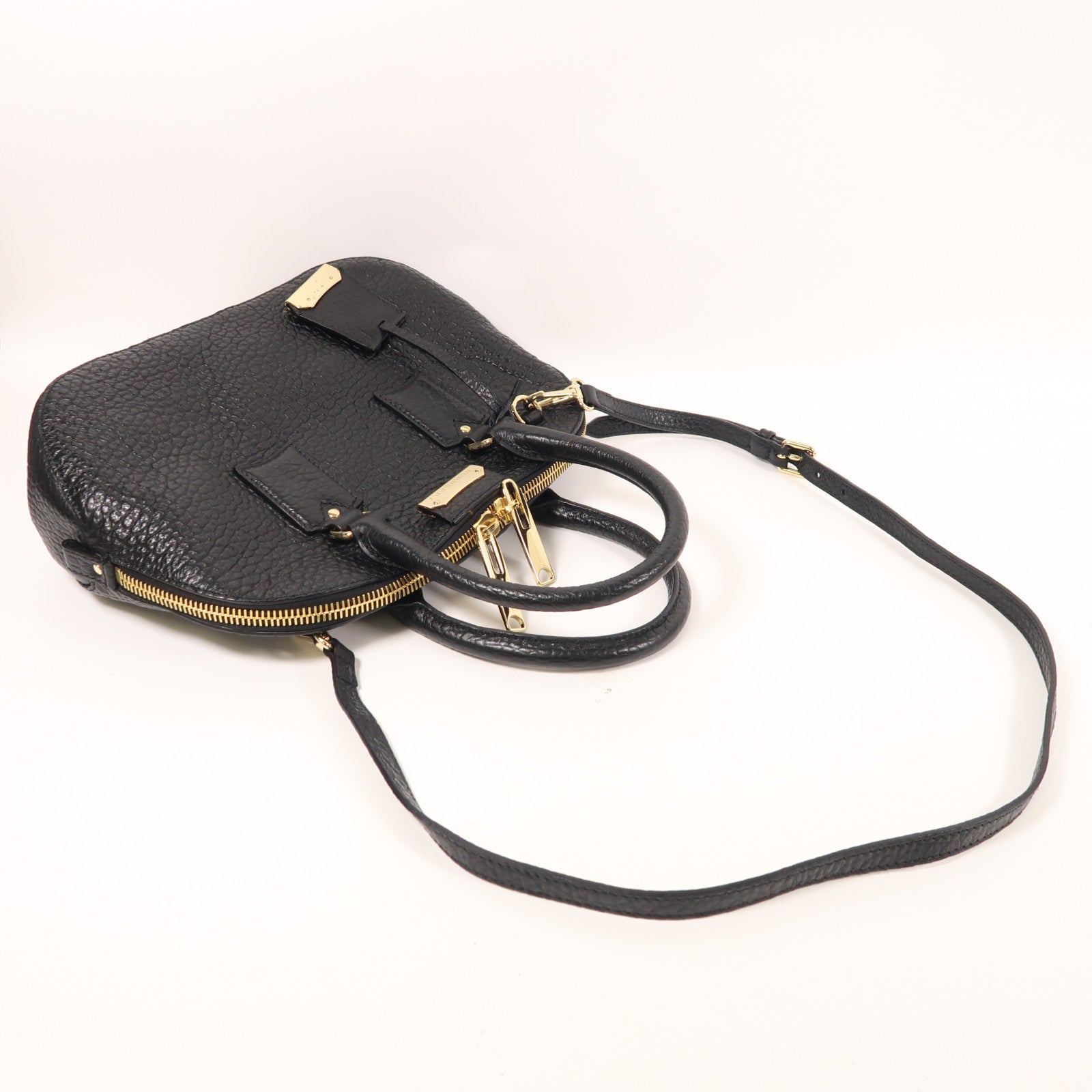 BURBERRY 牛皮皮革2 Way Shoulder金扣手挽肩背兩用袋