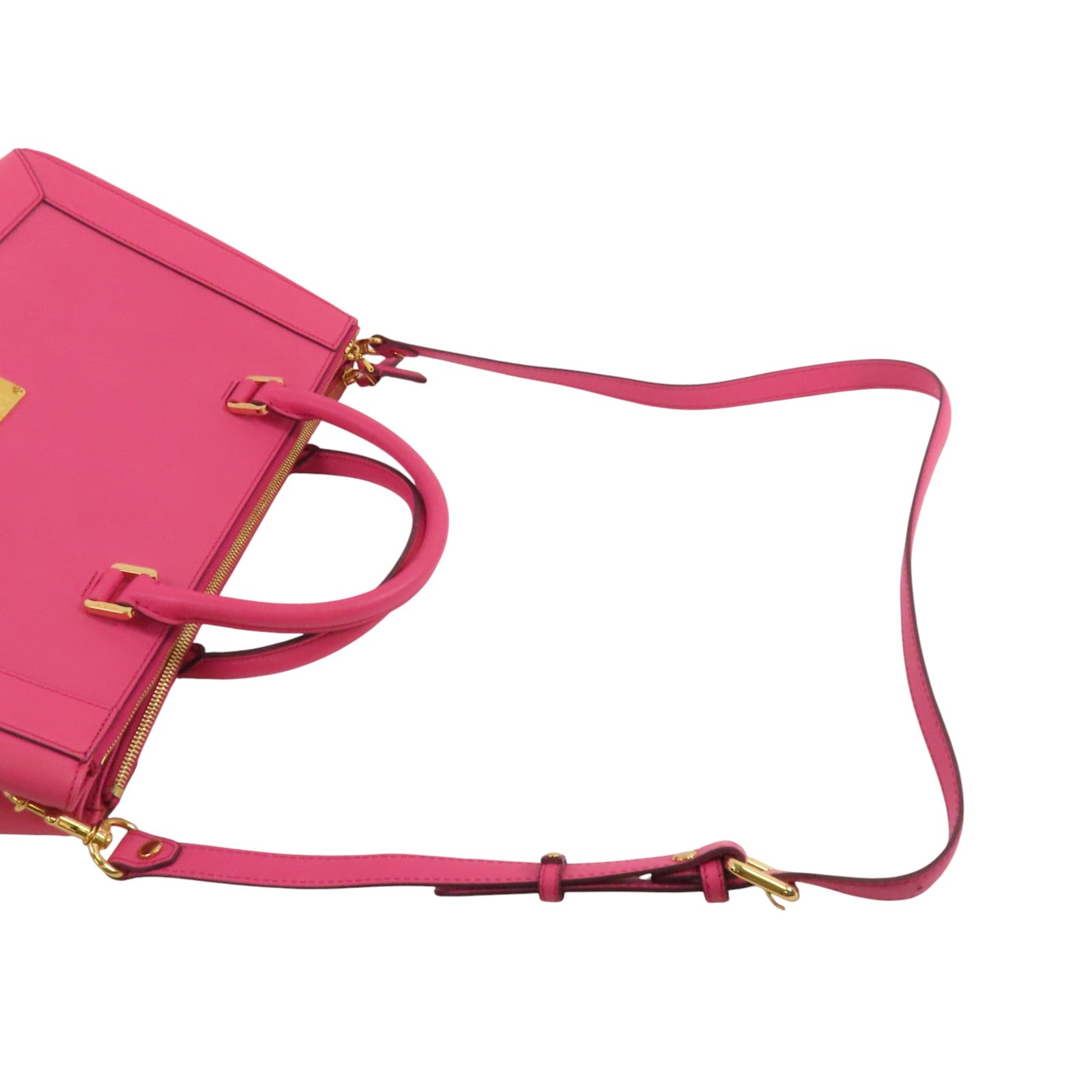 MCM 牛皮皮革2Way Shoulder Bag金扣手挽肩背兩用袋