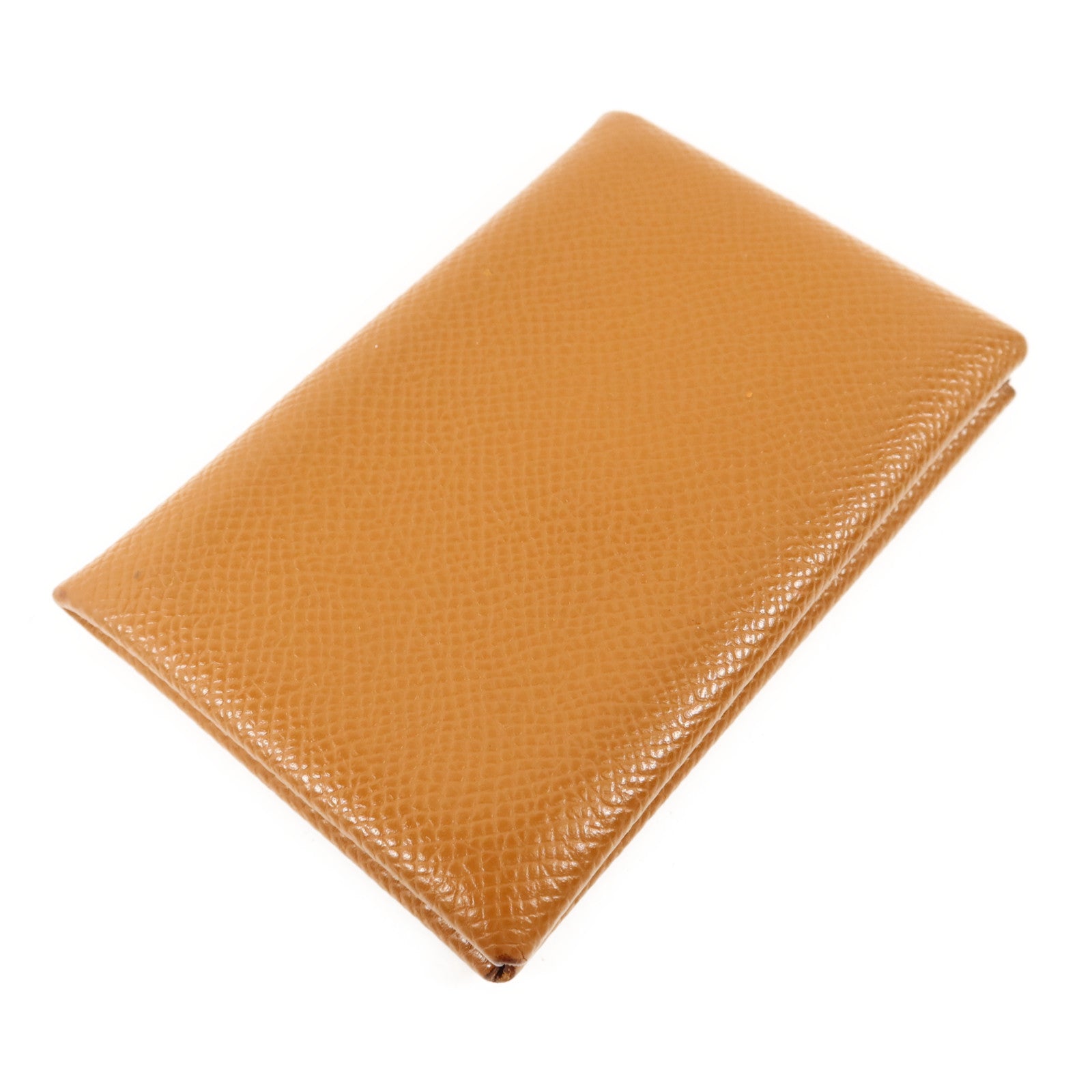 HERMES Epsom皮革Calvi銀扣卡片套