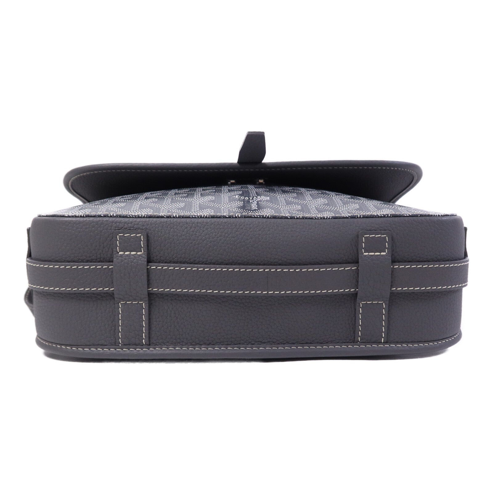 GOYARD 塗層帆布Belvedere MM銀扣肩背袋