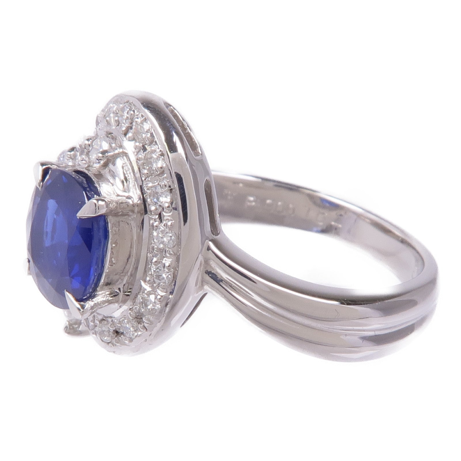 JEWELRY 【激減優惠】PT900鉑金/藍寶石Sapphire Diamond Ring鑽石戒指US#6.25