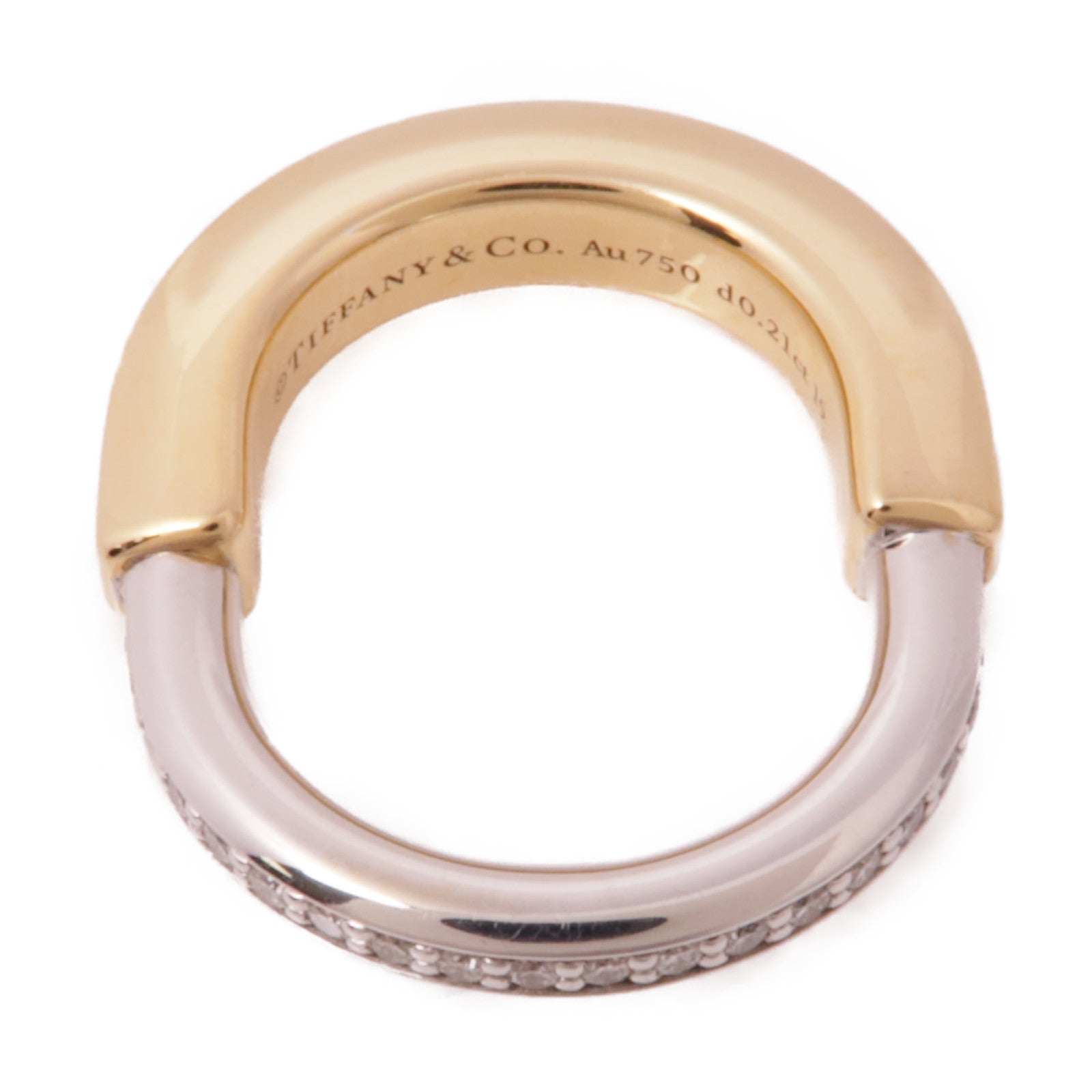 TIFFANY＆CO【激減優惠】 18K玫瑰金/白金Diamond Ring鑽石戒指US#5.75