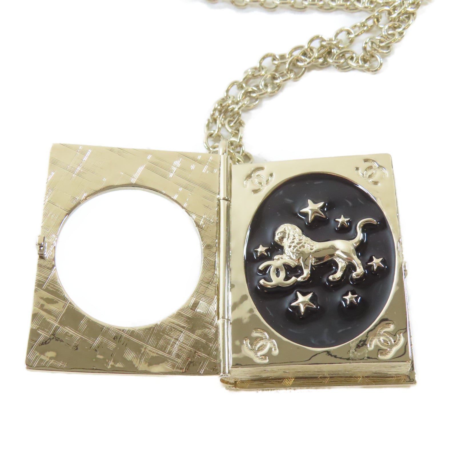 CHANEL 金屬Necklace項鍊金色/黑色
