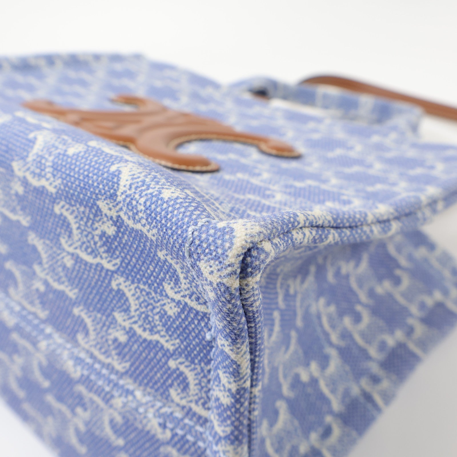 CELINE 帆布Small Cabas Thais金扣手挽肩背兩用袋