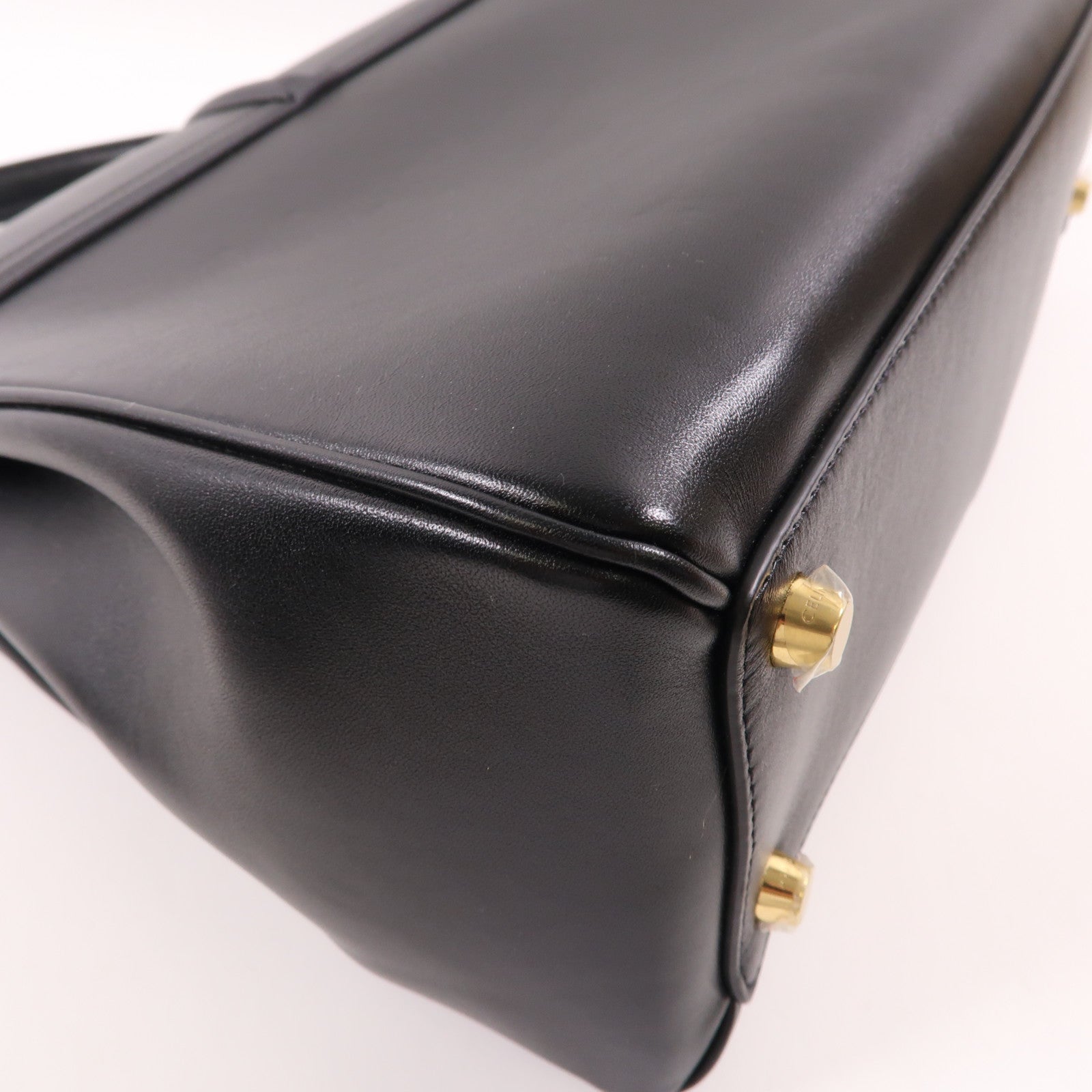 CELINE 牛皮皮革Celine 16 Medium金扣手挽肩背兩用袋黑色