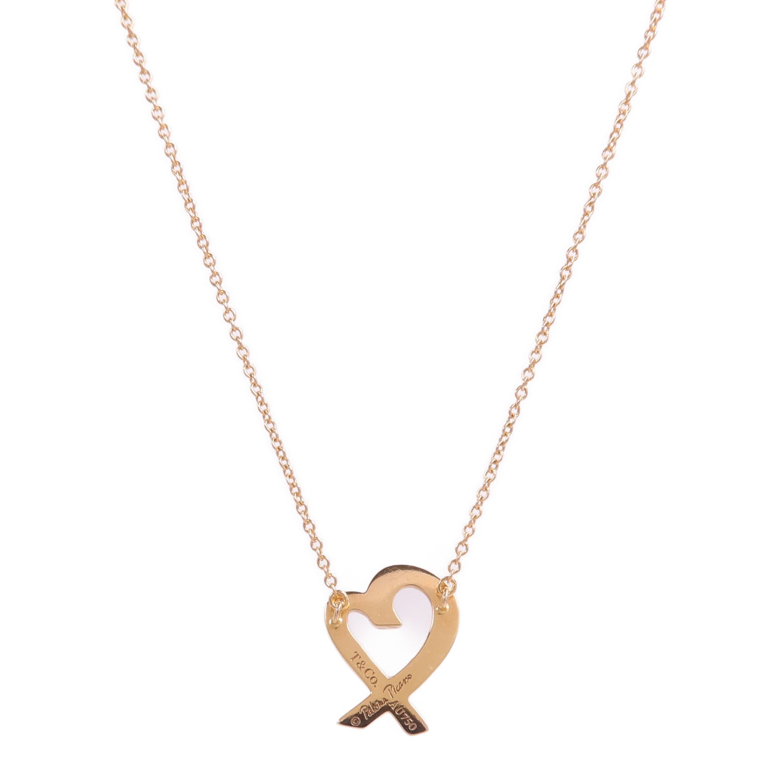 TIFFANY＆CO 18K玫瑰金Loving Heart Necklace項鍊