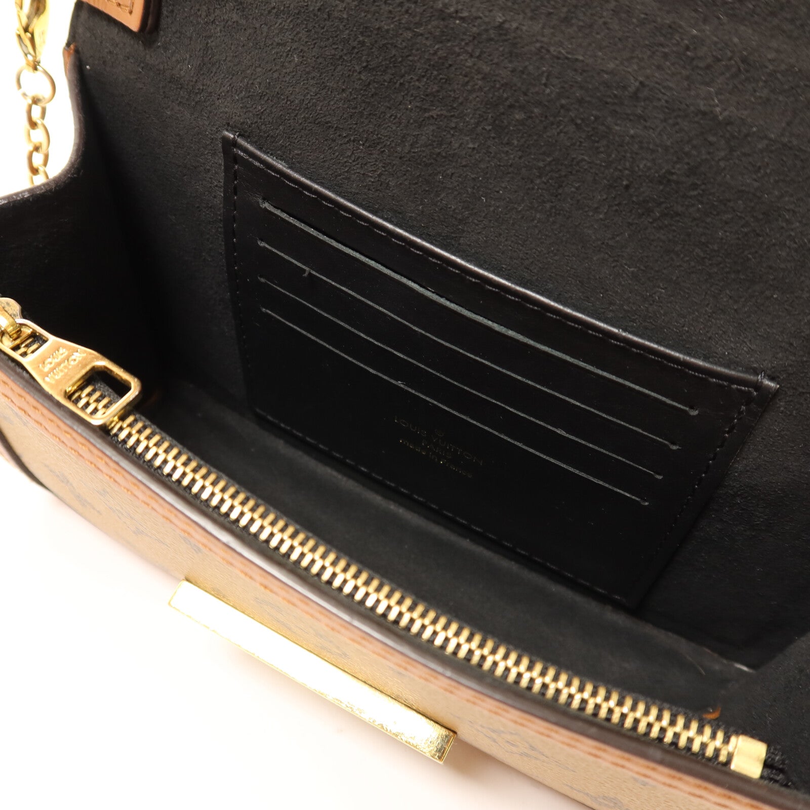LOUIS VUITTON 【激減優惠】Monogram Reverse Dauphine金扣鏈帶肩背袋