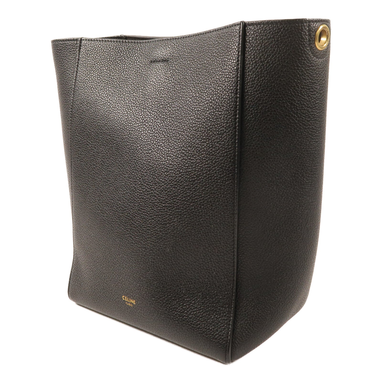 CELINE 牛皮皮革Sangle Bucket金扣肩背袋