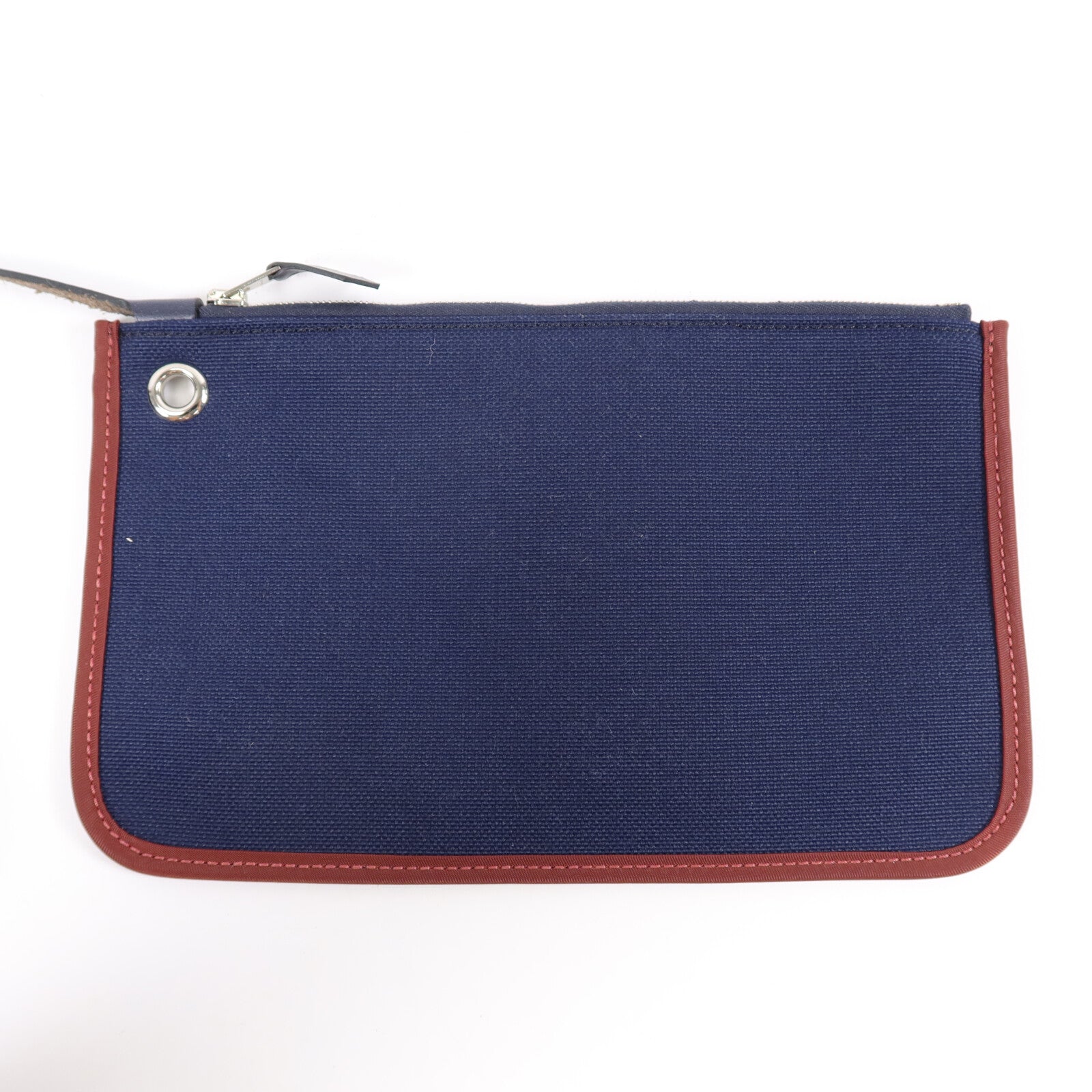 HERMES 帆布Herbag PM手挽肩背兩用袋Bleu Marine