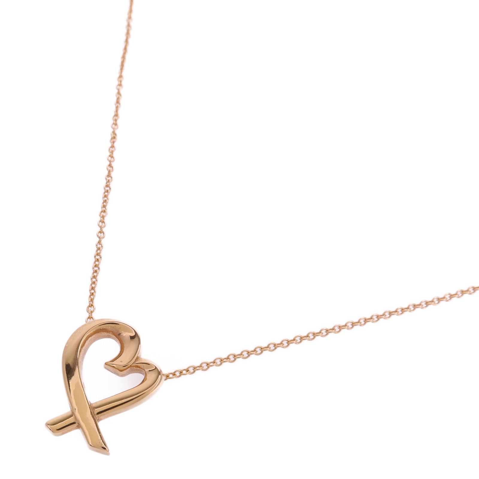 TIFFANY＆CO 18K玫瑰金Loving Heart Necklace項鍊
