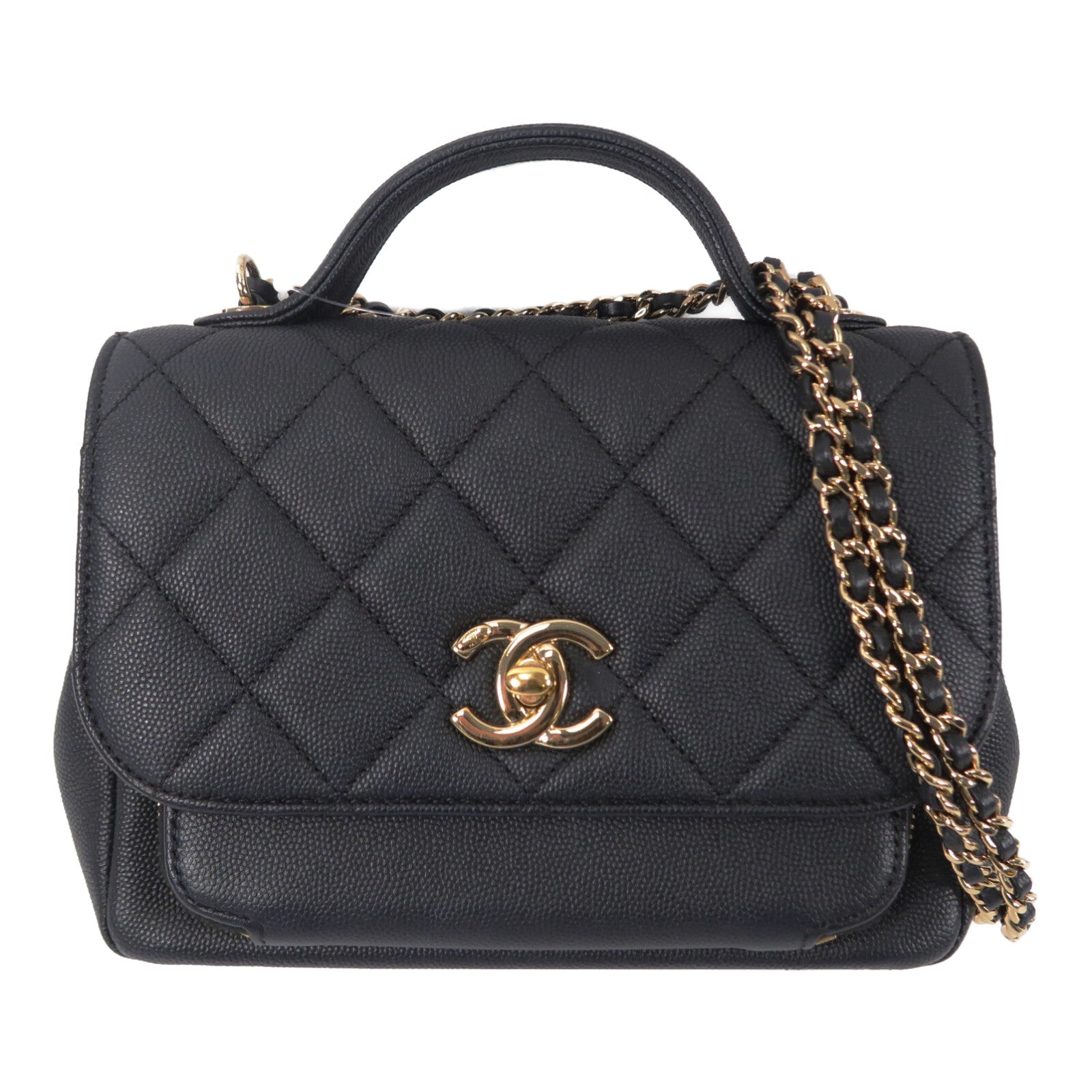 CHANEL 牛皮皮革Business Affinity鏈帶肩背袋
