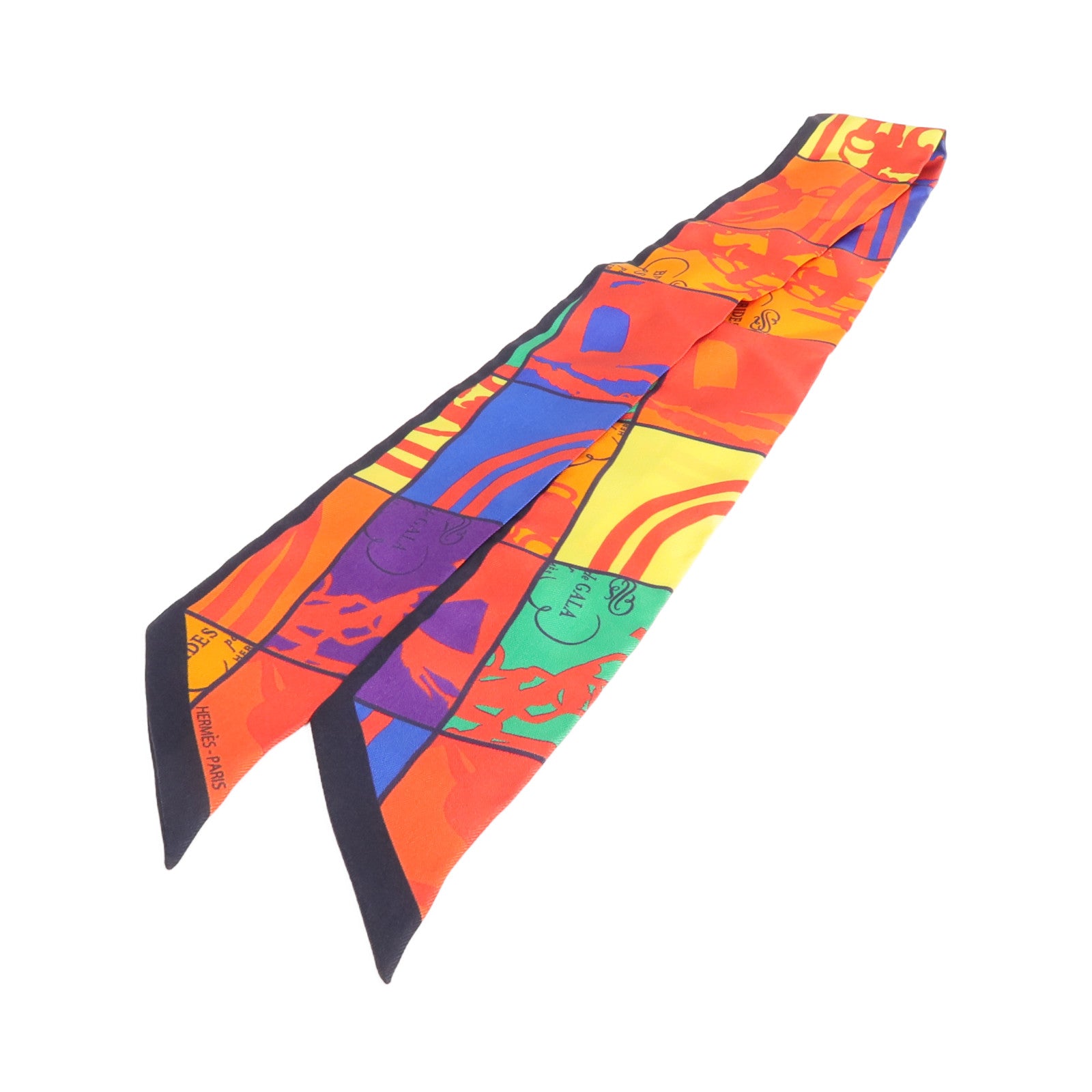 HERMES 【激減優惠】絲質Twilly絲巾