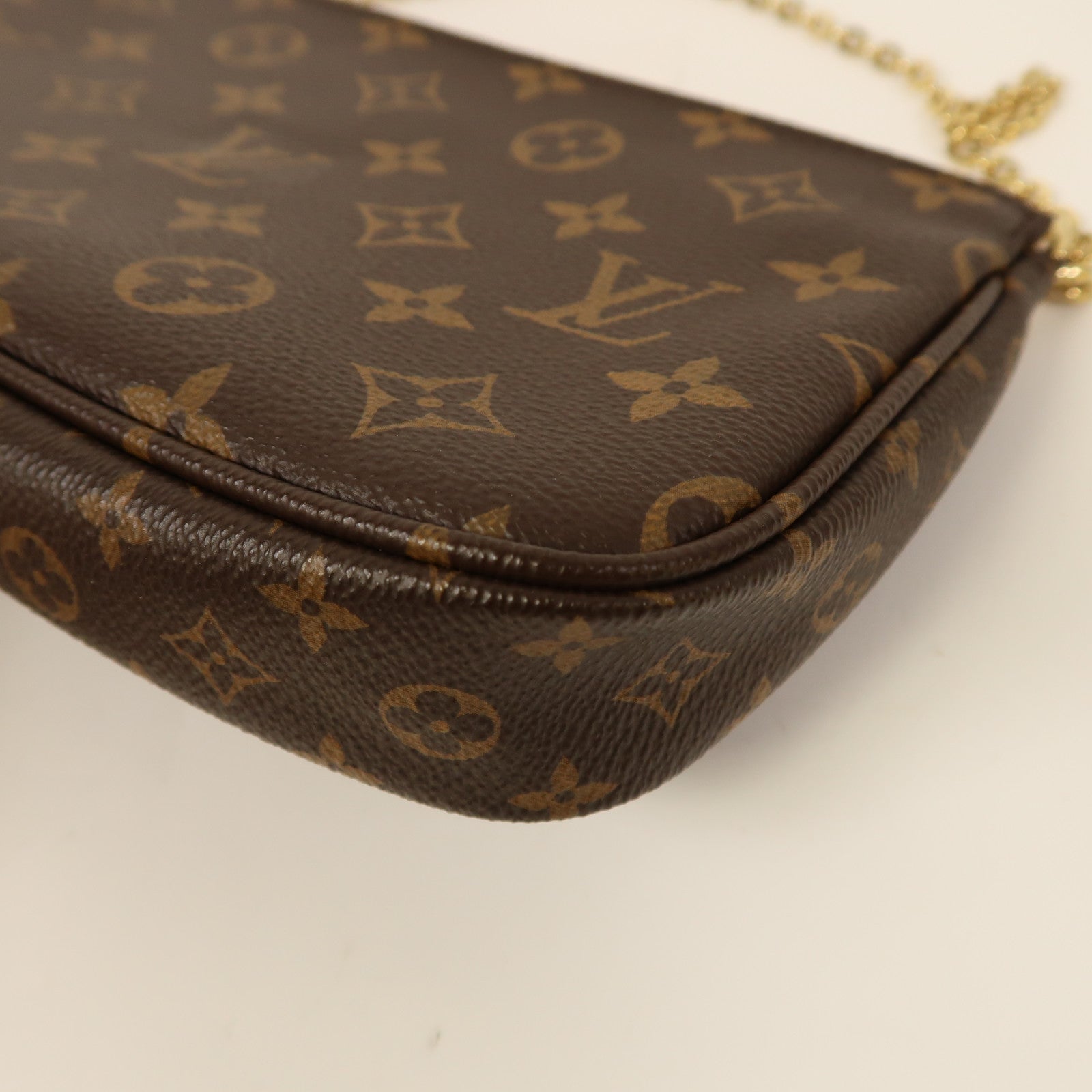 LOUIS VUITTON Monogram Multi Pochette Accessoires金扣手挽肩背兩用袋