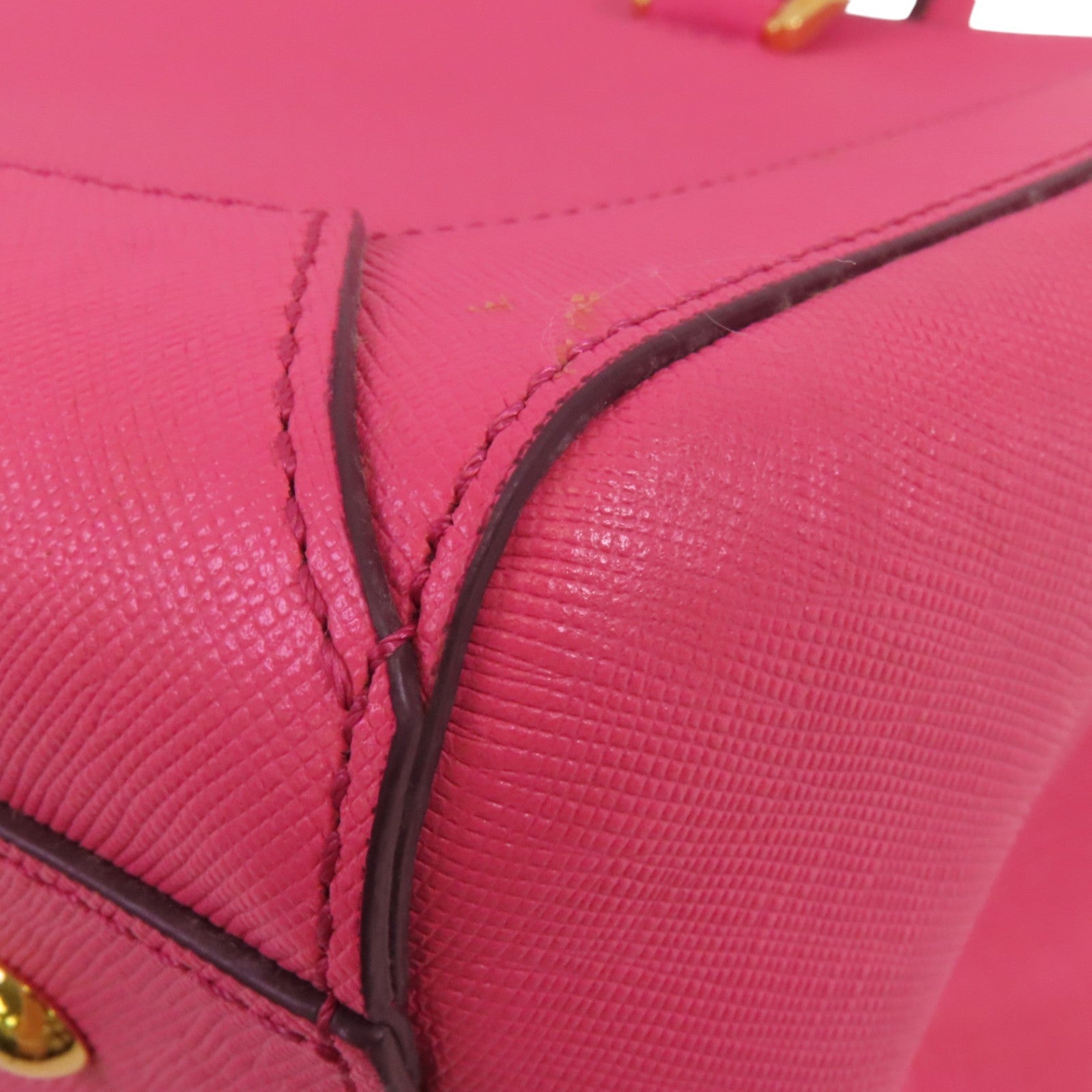 MCM 牛皮皮革2Way Shoulder Bag金扣手挽肩背兩用袋