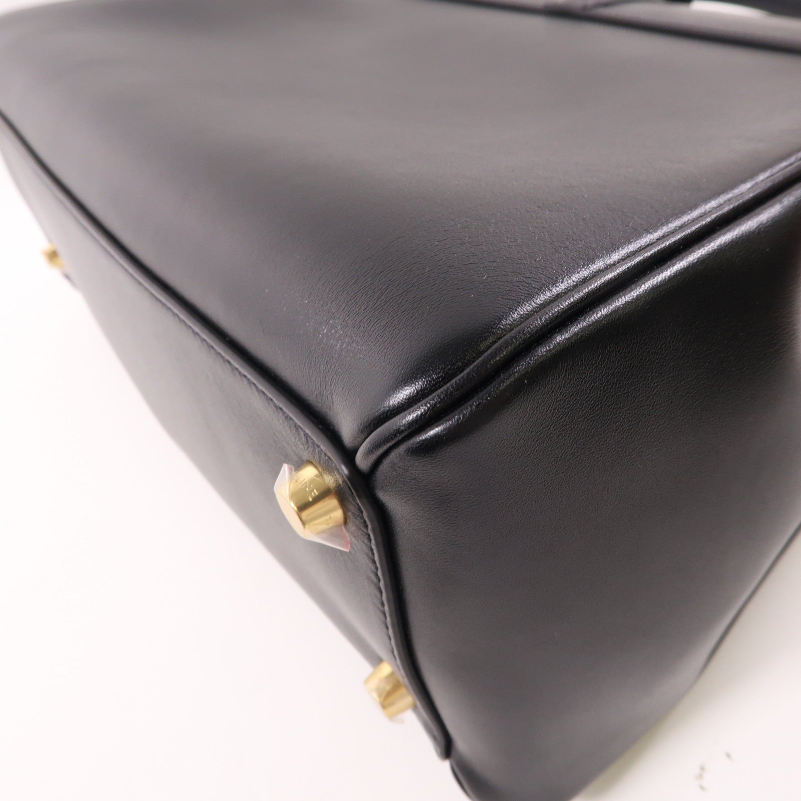 CELINE 牛皮皮革Celine 16 Medium金扣手挽肩背兩用袋黑色