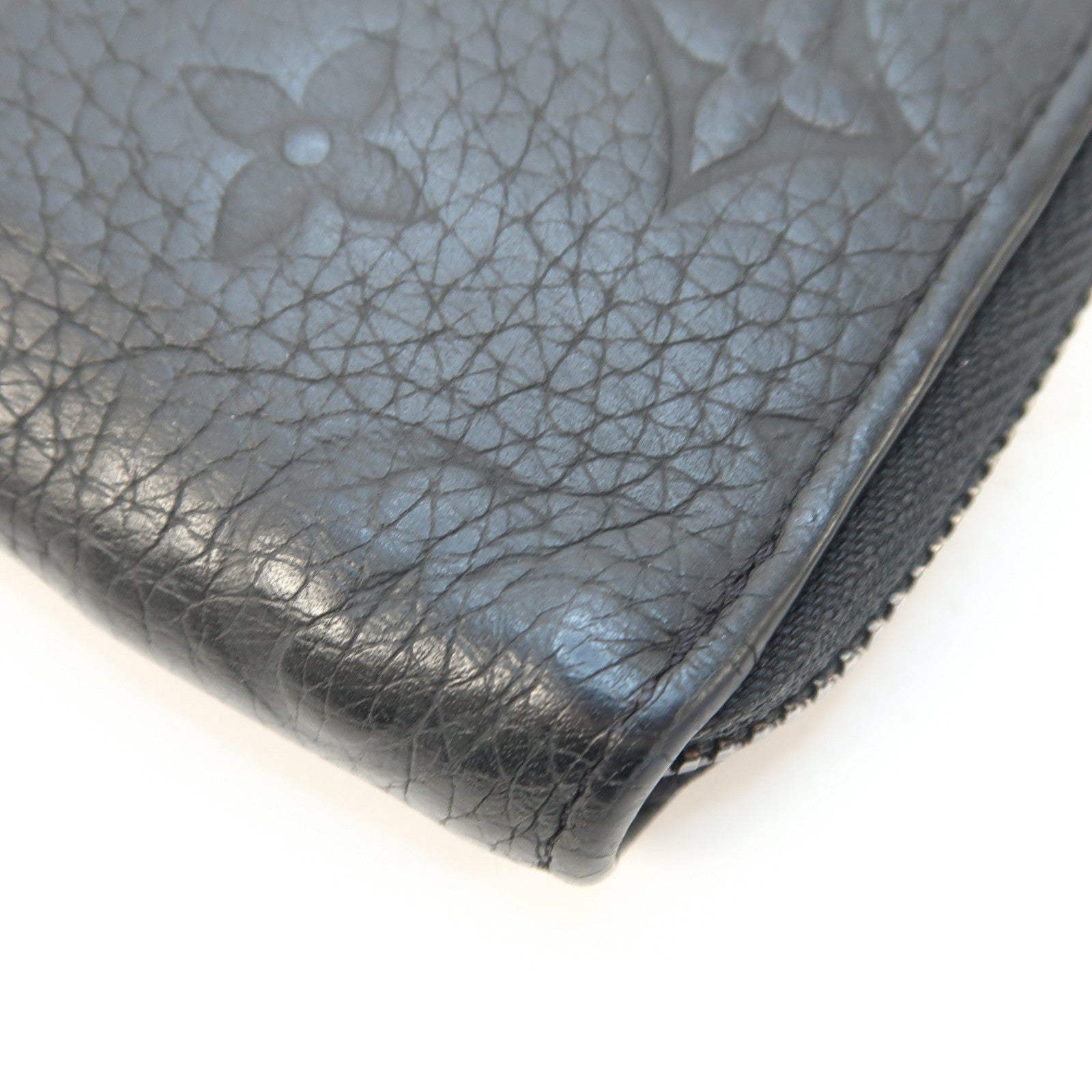 LOUIS VUITTON Monogram Taurillon Zippy Vertical Wallet長錢包黑色