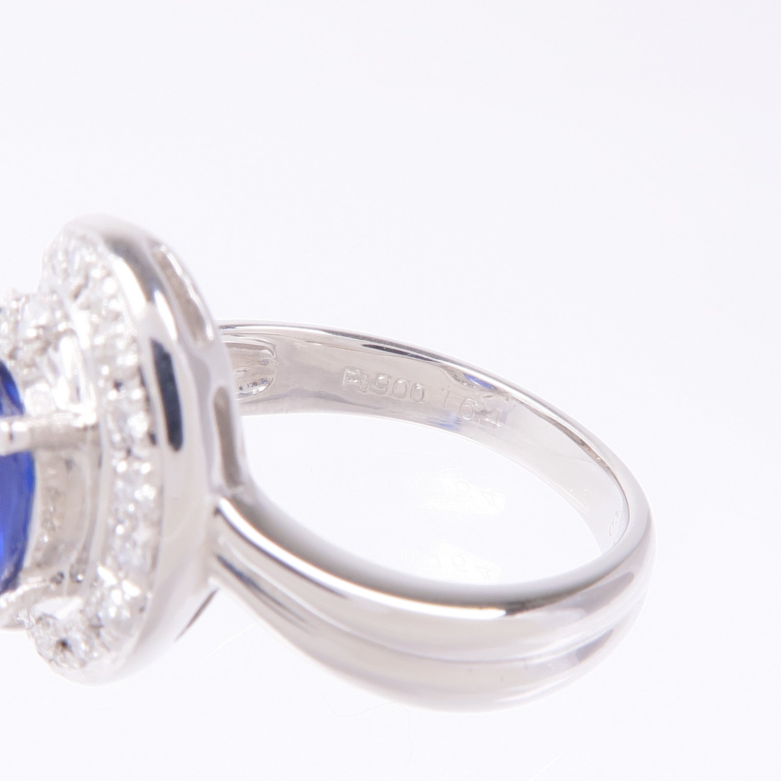 JEWELRY PT900鉑金/藍寶石Sapphire Diamond Ring鑽石戒指US#6.25