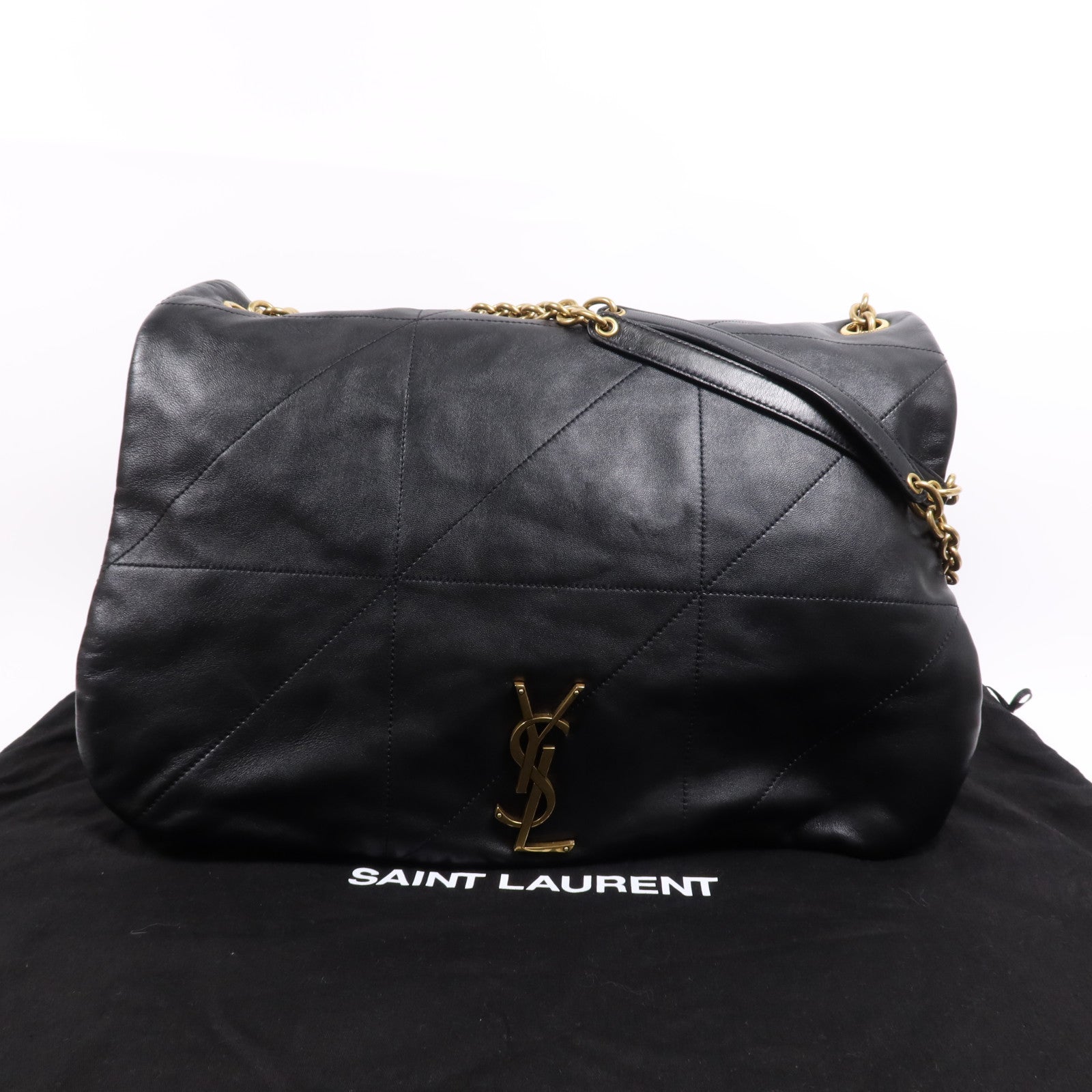 YVES SAINT LAURENT 【激減優惠】羊皮皮革LARGE Jamie 4.3金扣鏈帶肩背袋