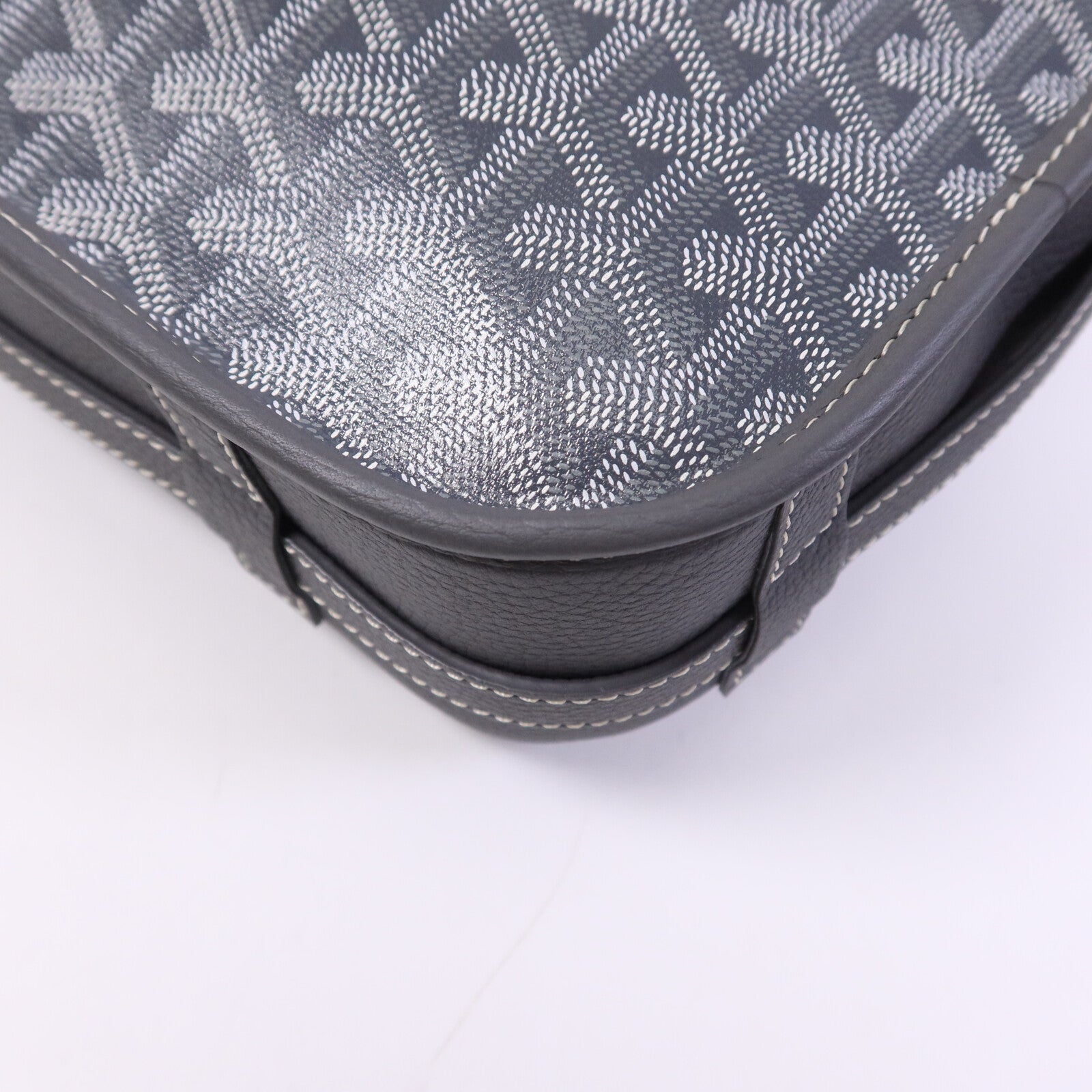 GOYARD 塗層帆布Belvedere MM銀扣肩背袋