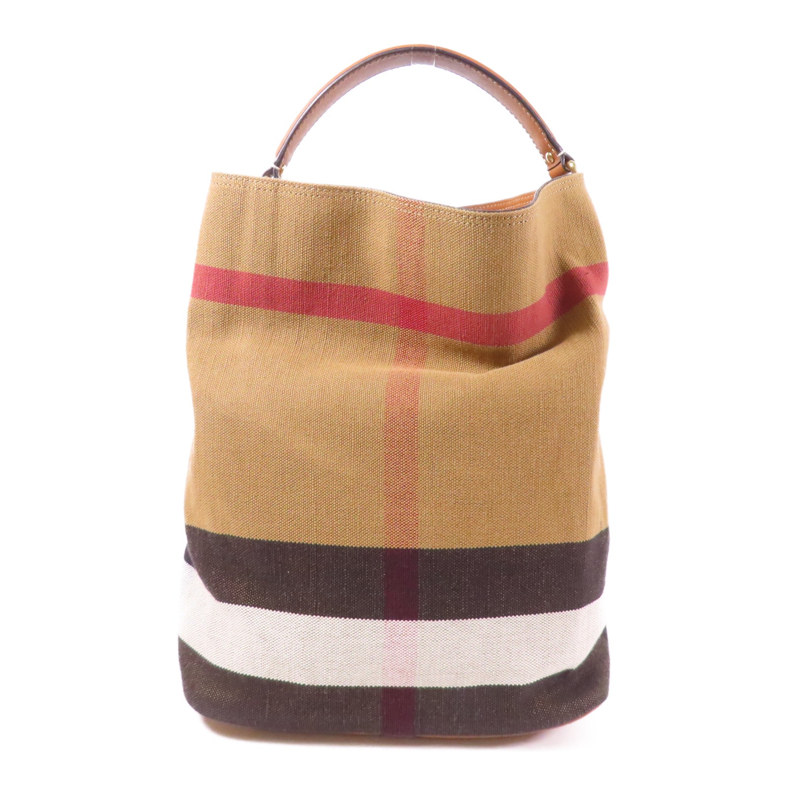 BURBERRY 帆布/皮革2 Way Shoulder金扣手挽肩背兩用袋