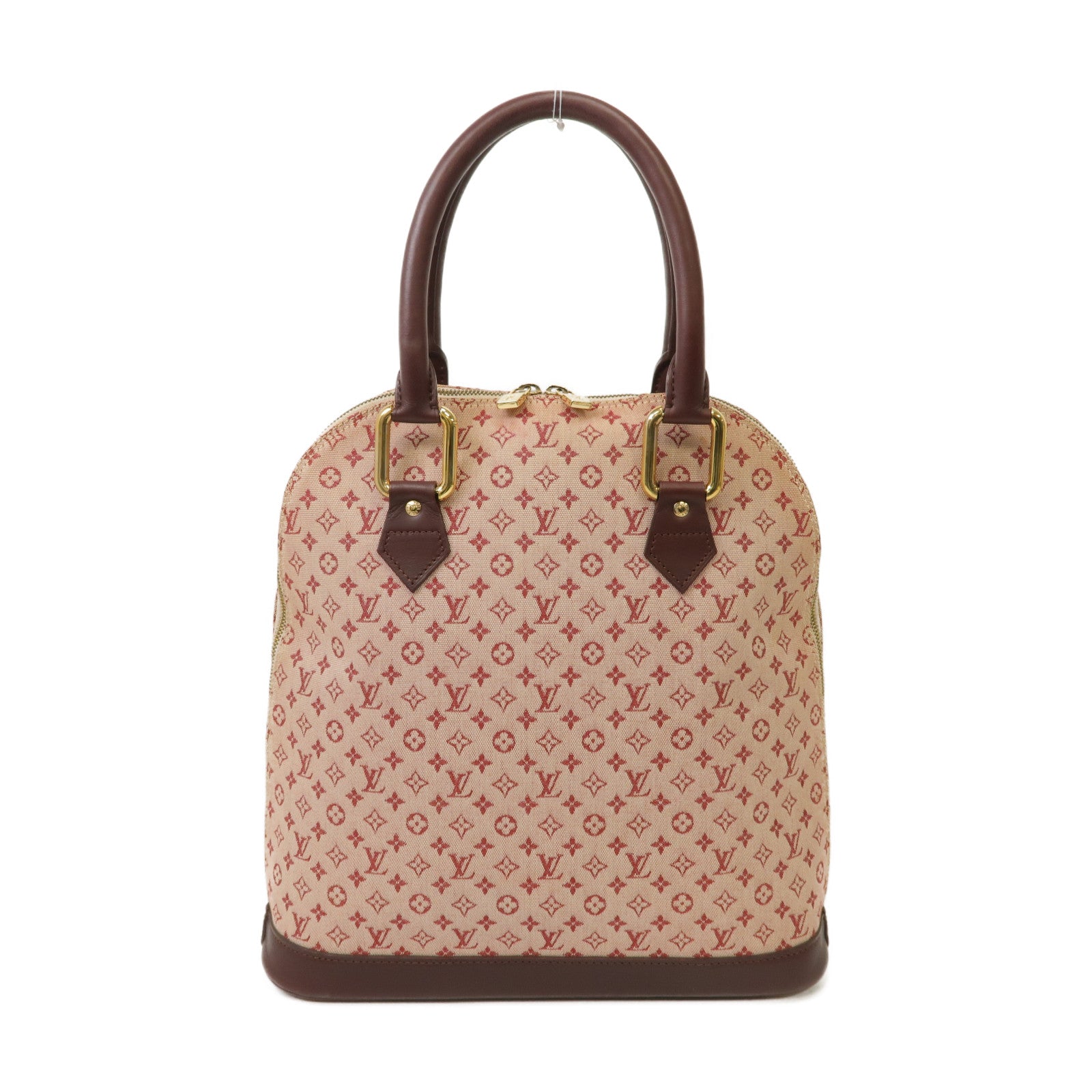 LOUIS VUITTON 【激減優惠】Monogram Mini帆布Alma O金扣手挽袋紅色