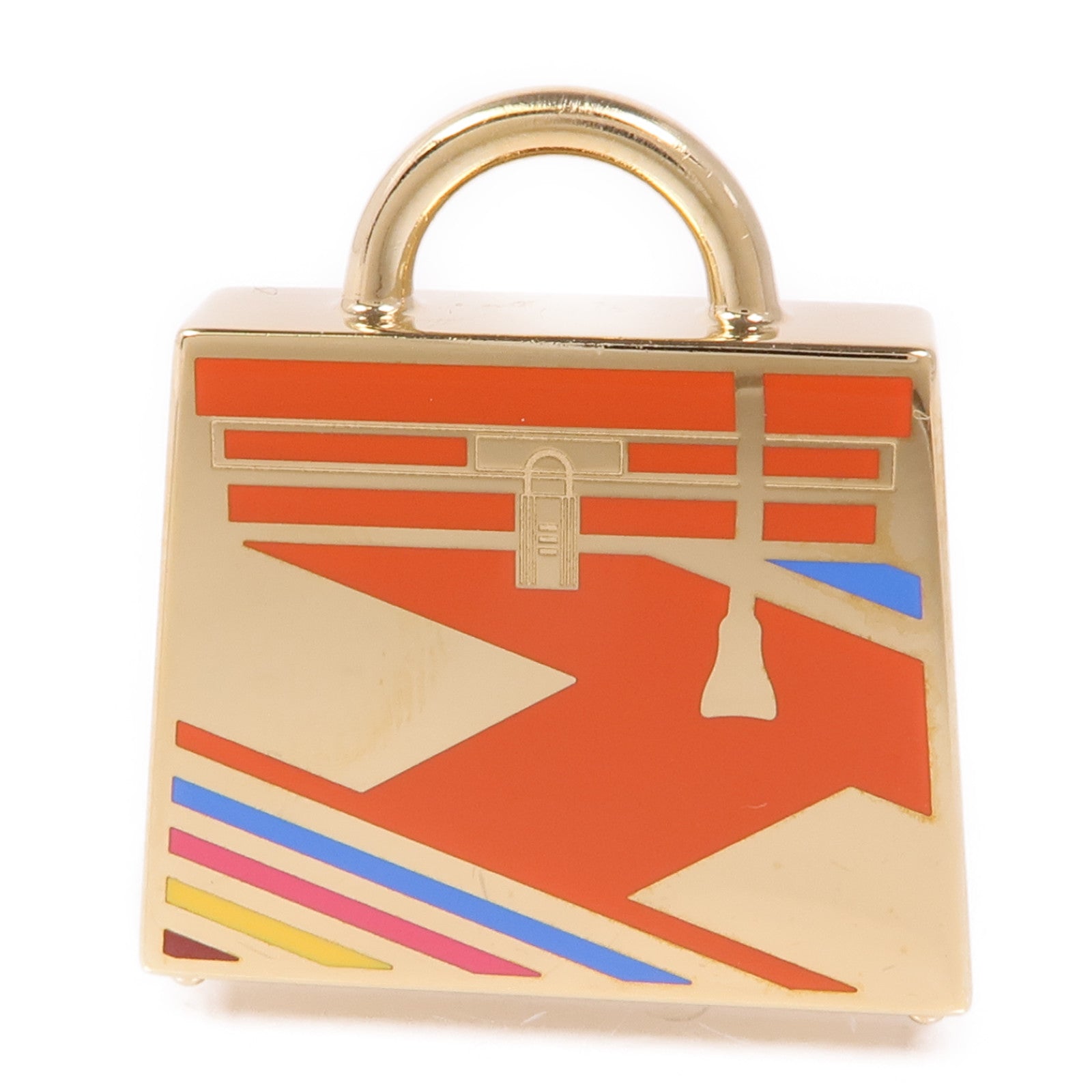 HERMES 金屬Curiosite Kelly Laque掛飾