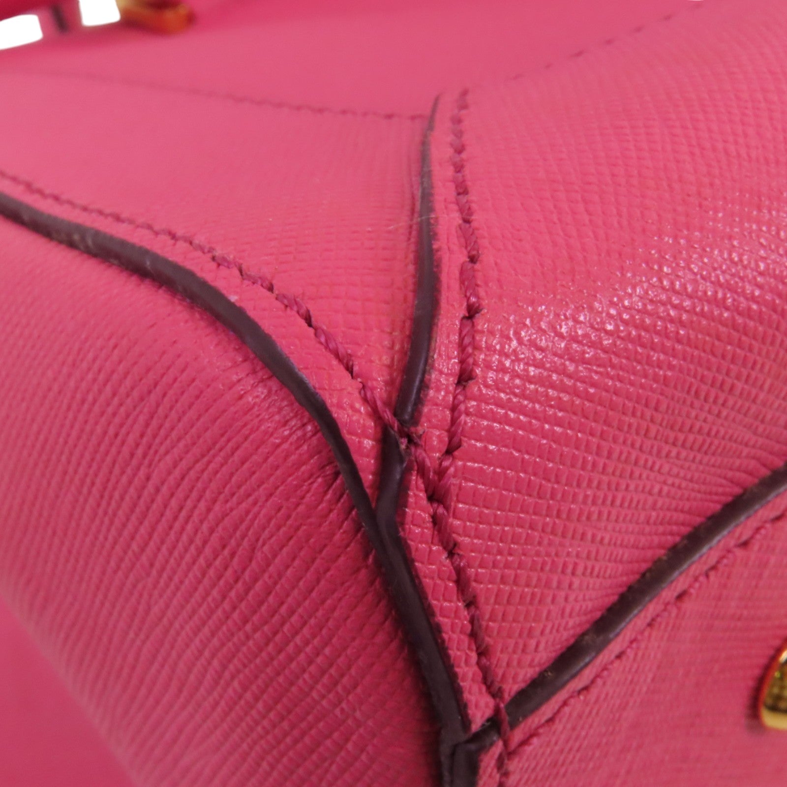 MCM 牛皮皮革2Way Shoulder Bag金扣手挽肩背兩用袋