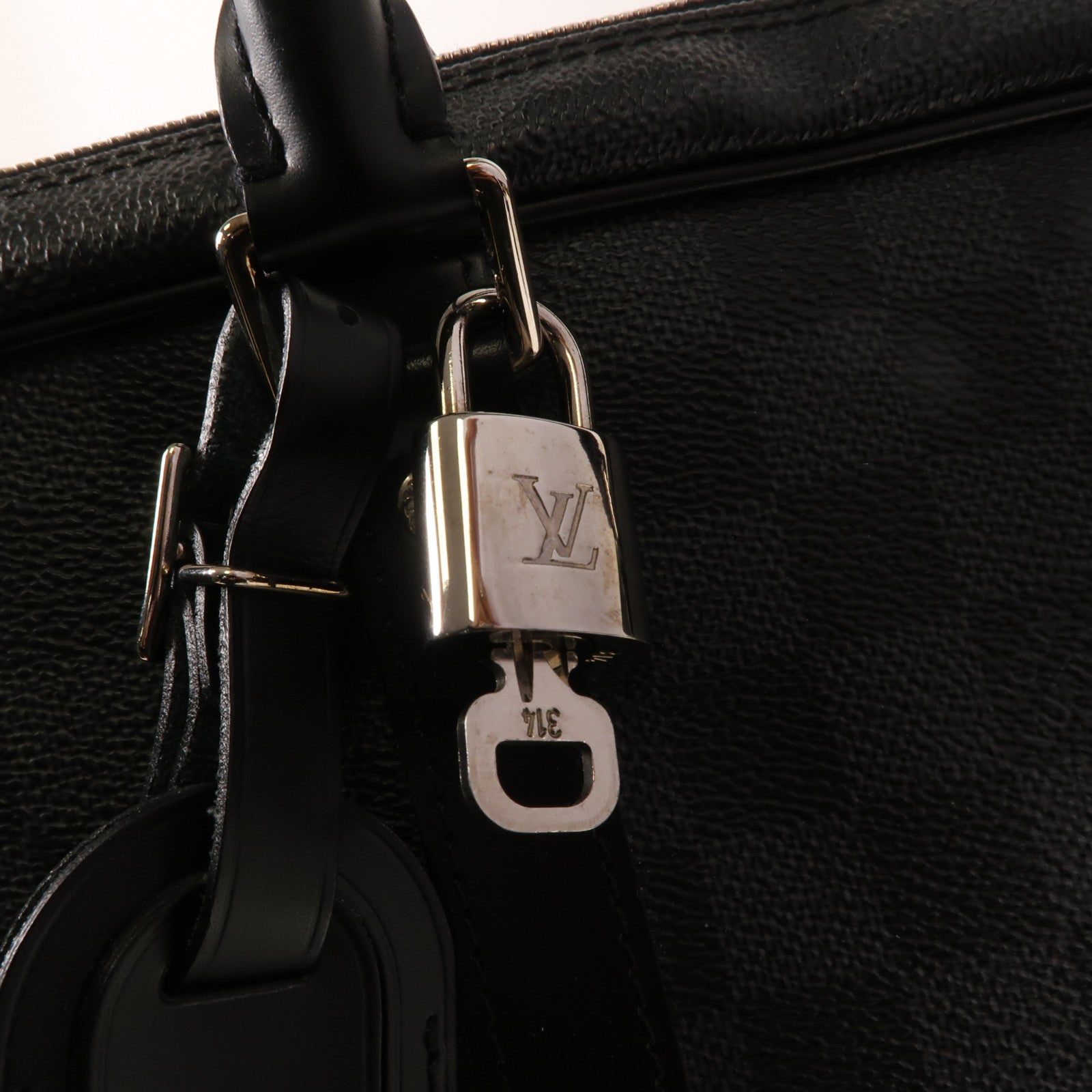 LOUIS VUITTON Damier Graphite Porte Documents Voyage GM銀扣手挽袋
