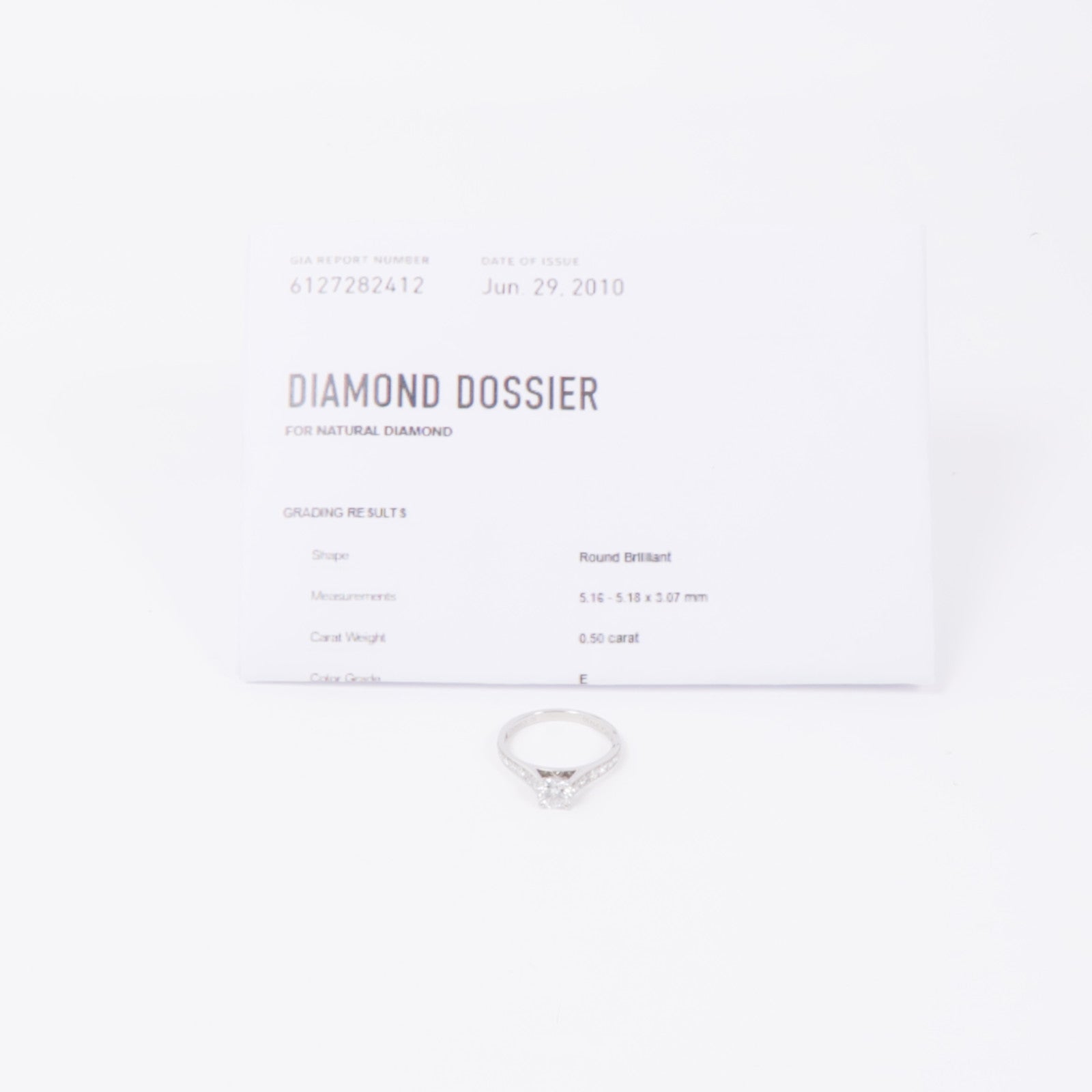 Van Cleef & Arpels Romance Solitaire Ring Diamond PT950 Platinum US#5.25