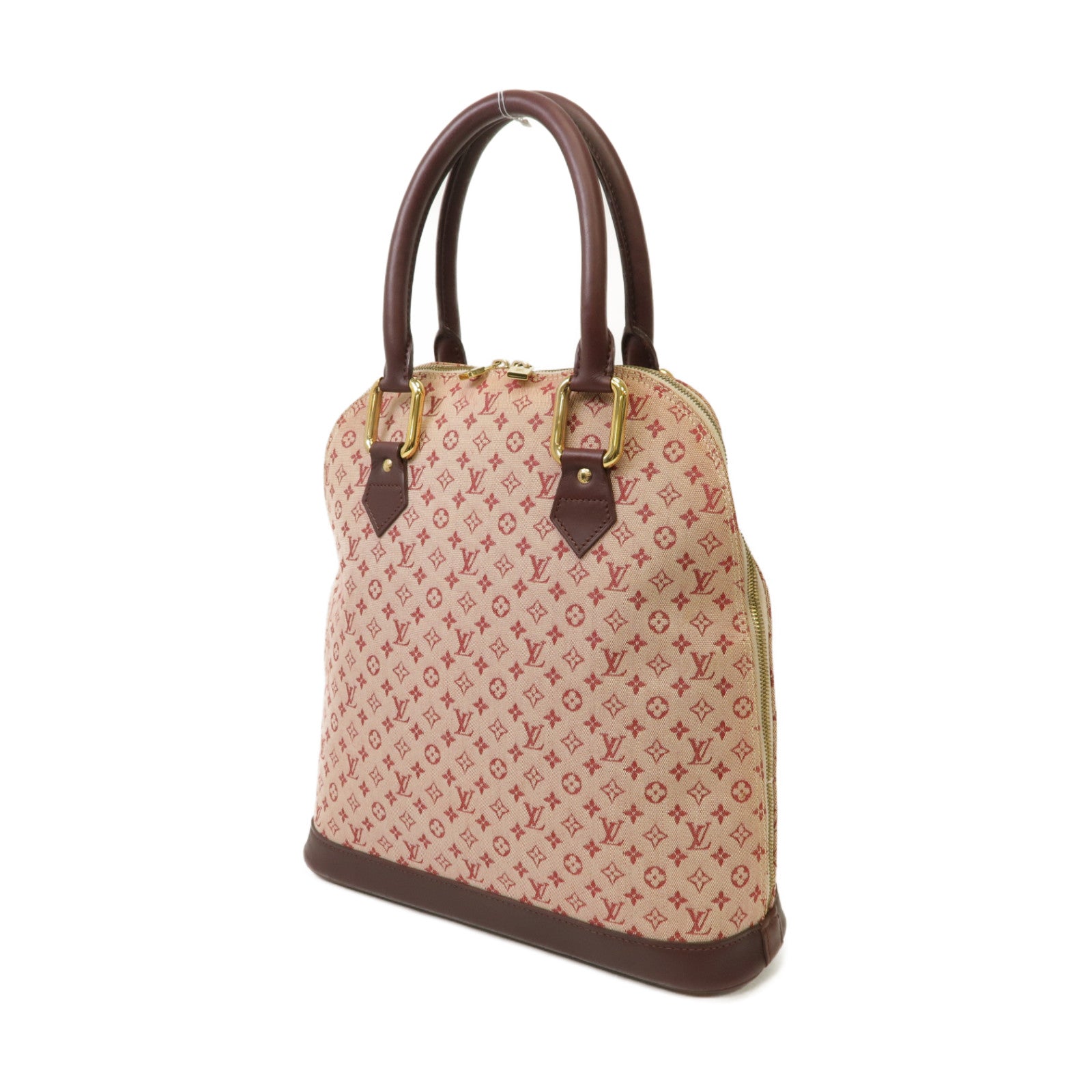 LOUIS VUITTON 【激減優惠】Monogram Mini帆布Alma O金扣手挽袋紅色
