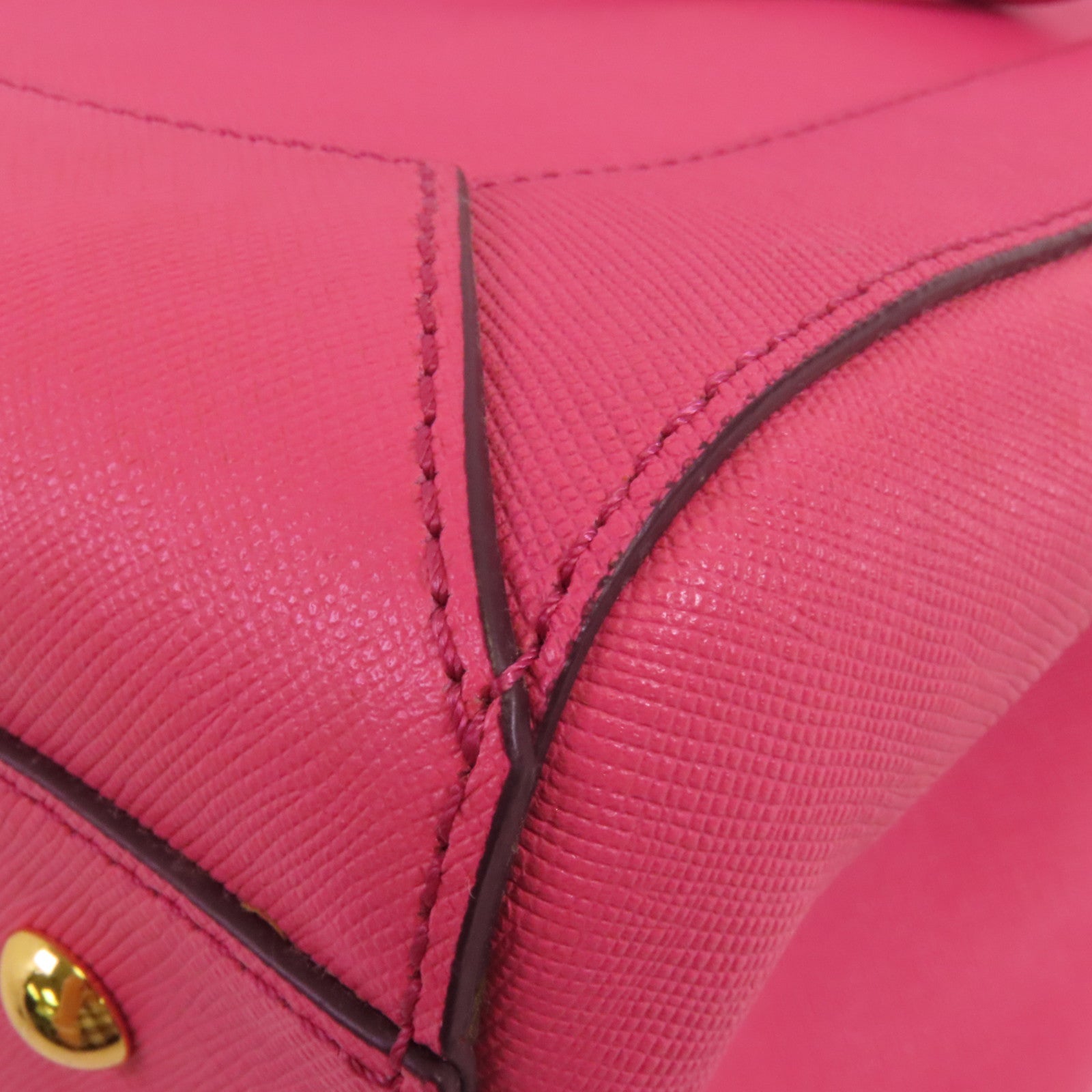 MCM 牛皮皮革2Way Shoulder Bag金扣手挽肩背兩用袋