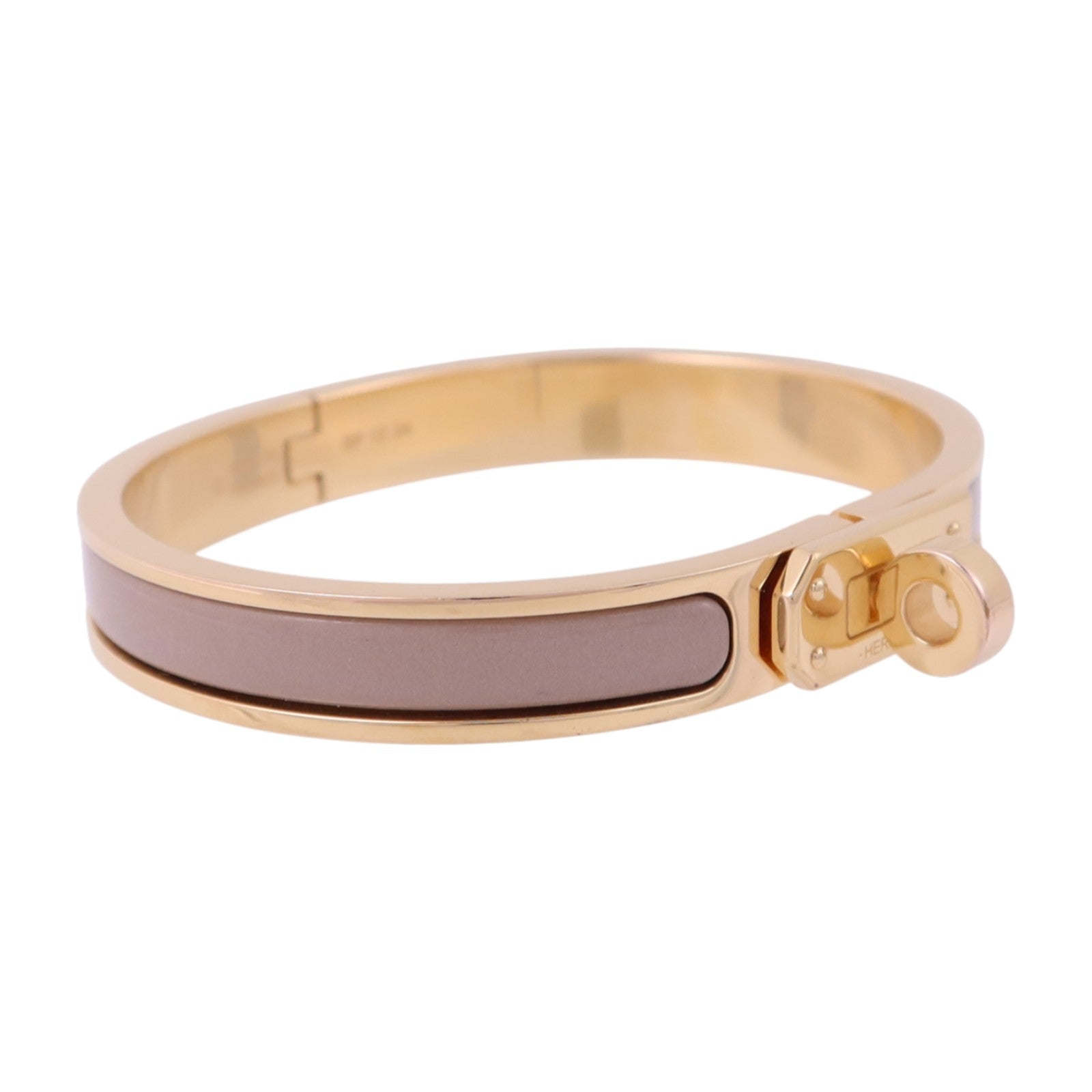 HERMES 金屬/琺瑯Mini Clic Kelly Bracelet金扣手鏈
