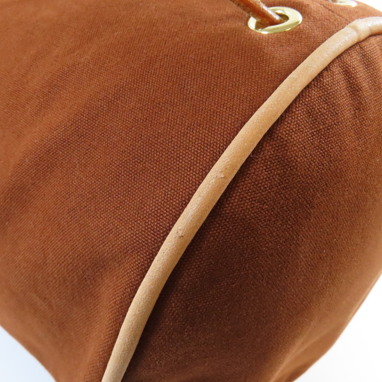 HERMES 【激減優惠】帆布Shoulder Bag金扣肩背袋啡色