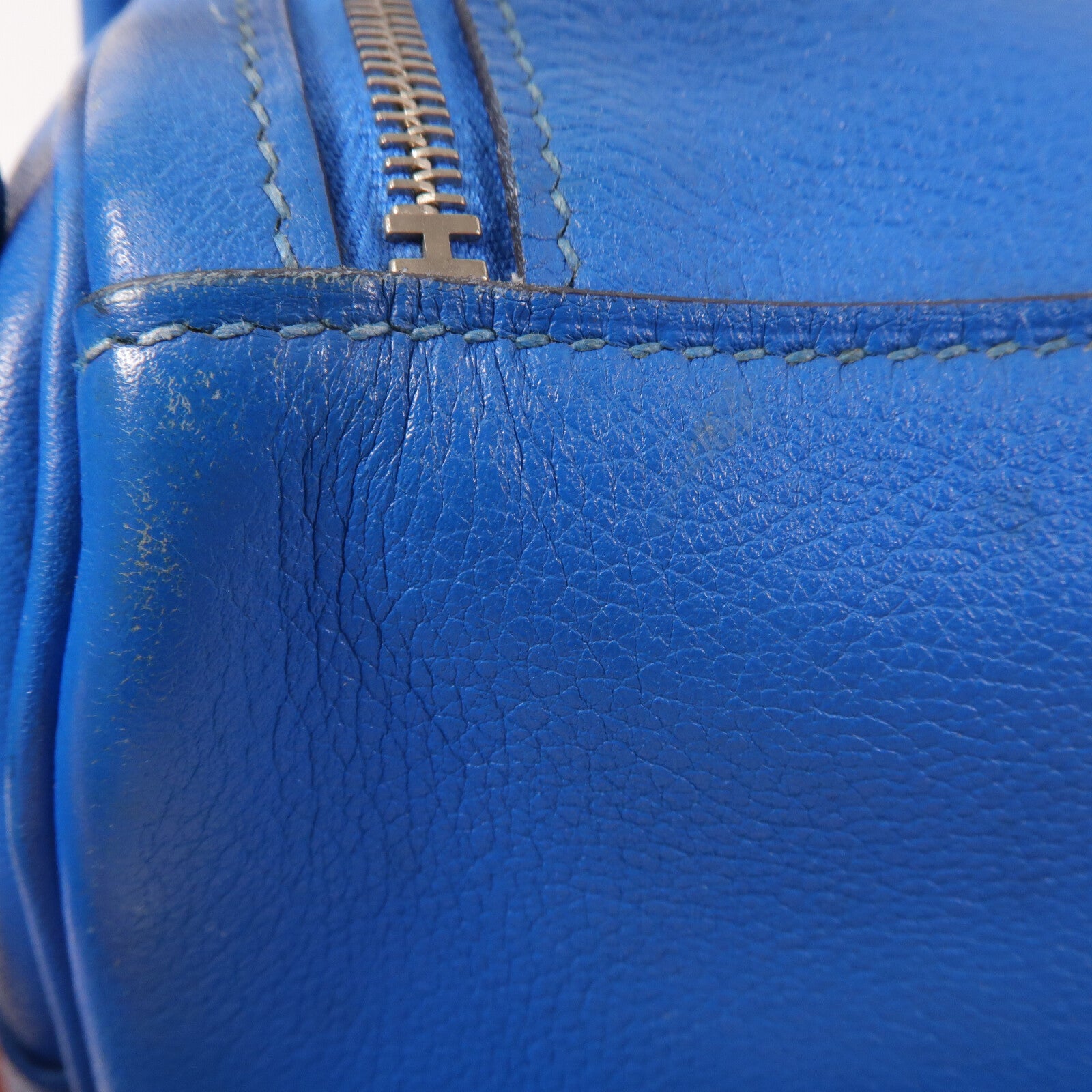 HERMES Evercolor皮革Lindy 26手挽肩背兩用袋Blue Hydra