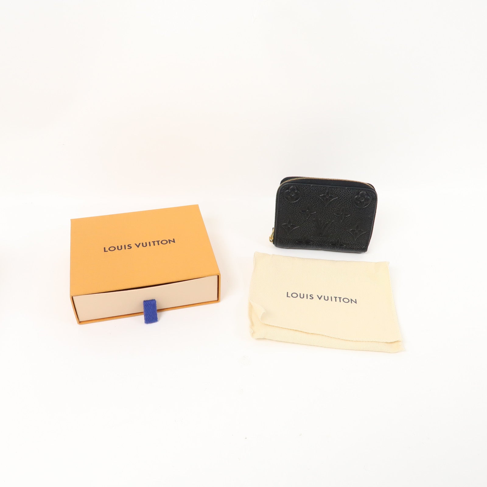 LOUIS VUITTON Monogram Empreinte Zippy Coin Purse金扣零錢包黑色