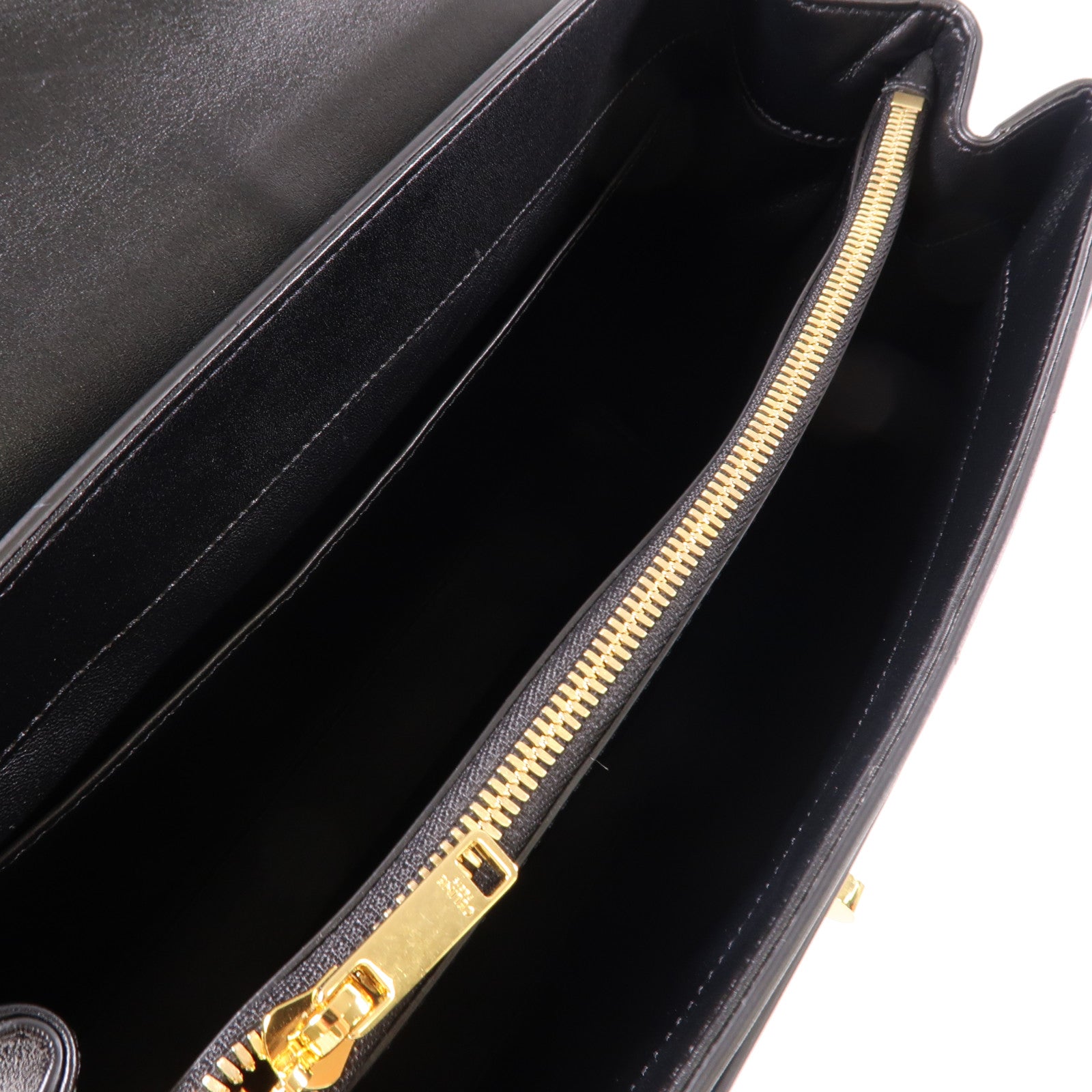 CELINE 牛皮皮革Celine 16 Medium金扣手挽肩背兩用袋黑色