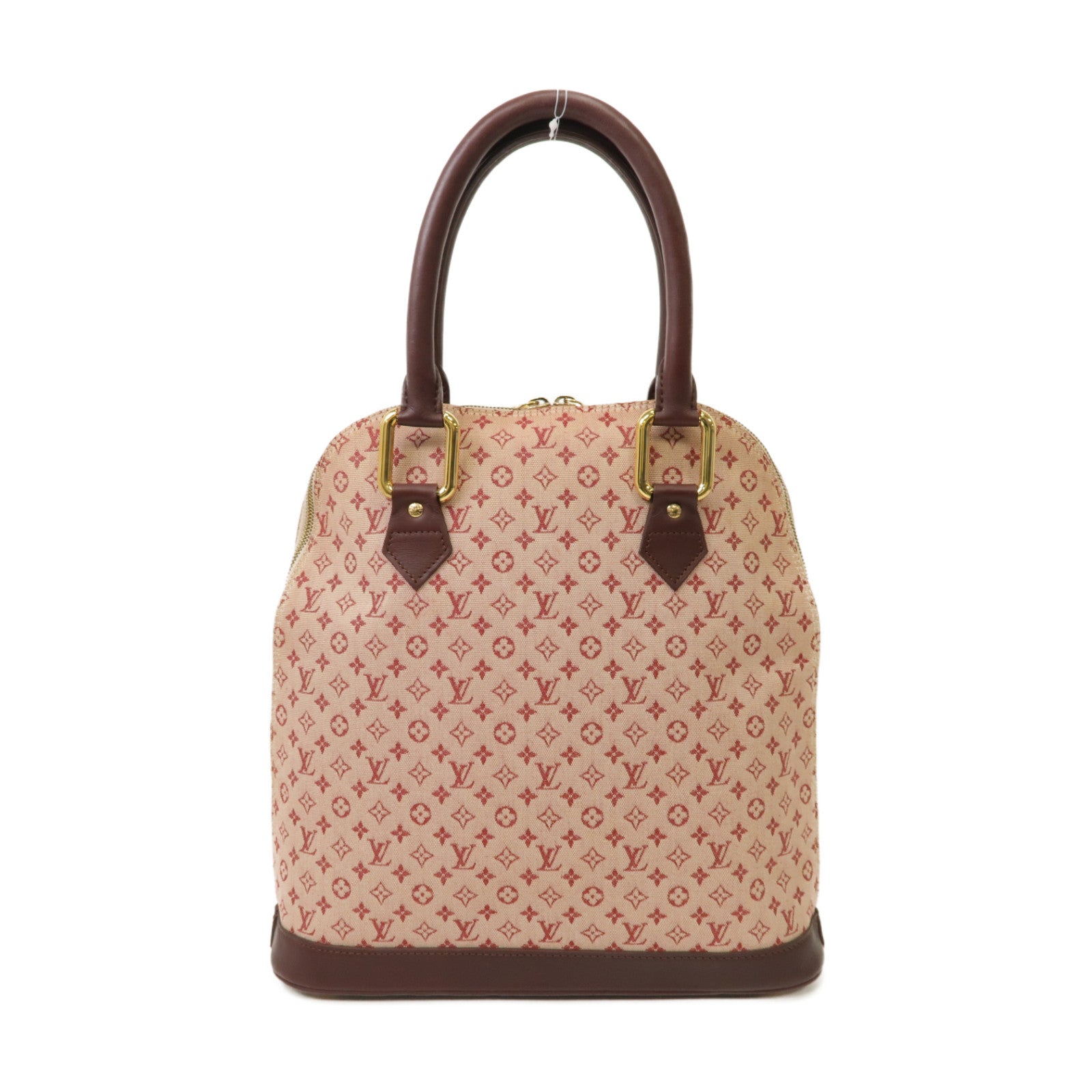LOUIS VUITTON 【激減優惠】Monogram Mini帆布Alma O金扣手挽袋紅色