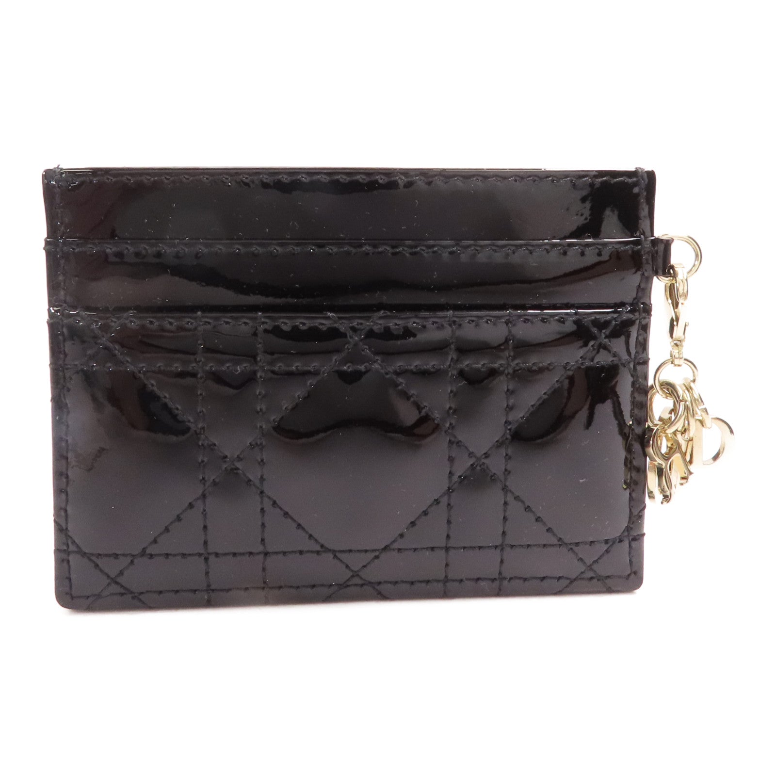 Dior 漆皮皮革Freesia Card Case金扣卡片套