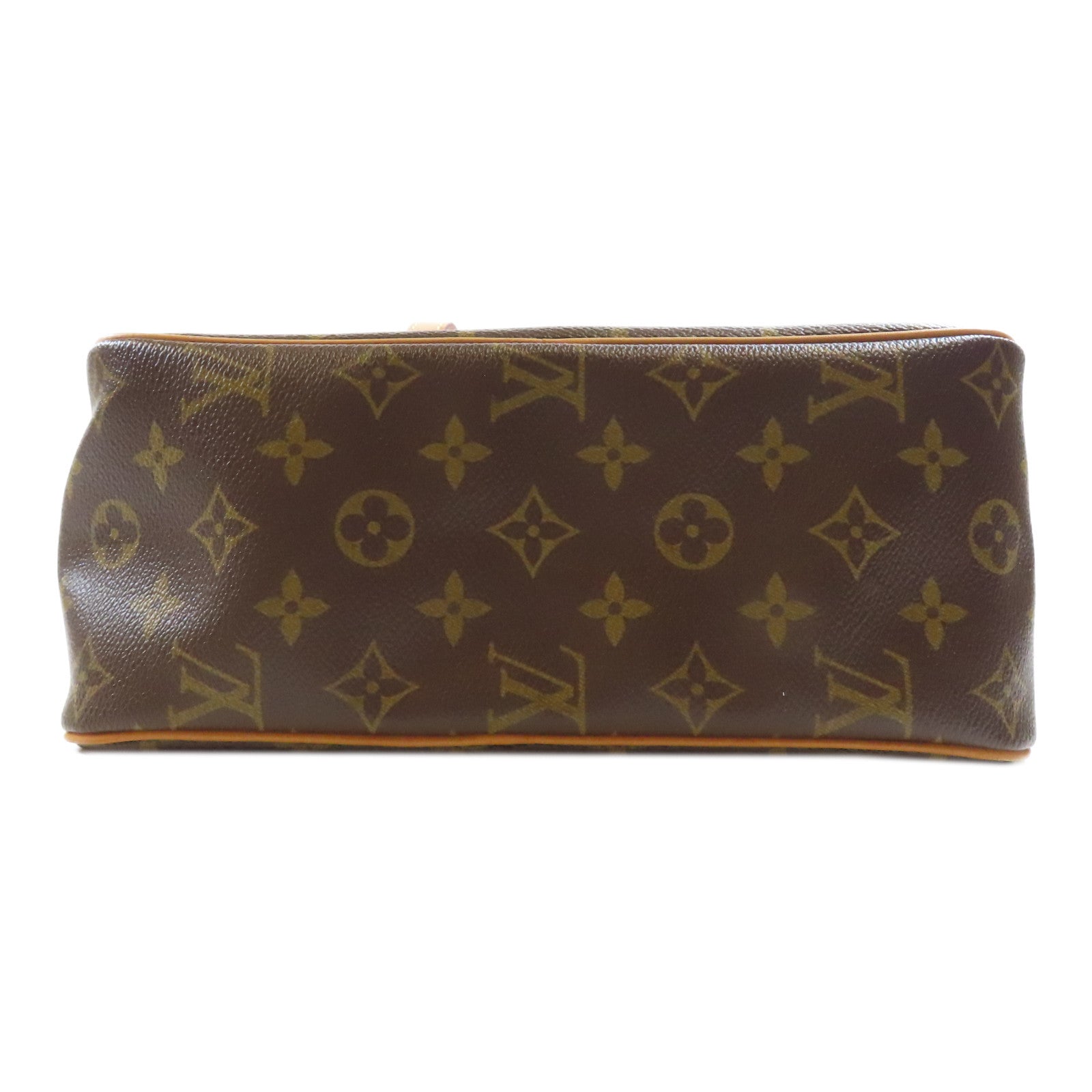 LOUIS VUITTON Monogram Cite MM金扣肩背袋棕色