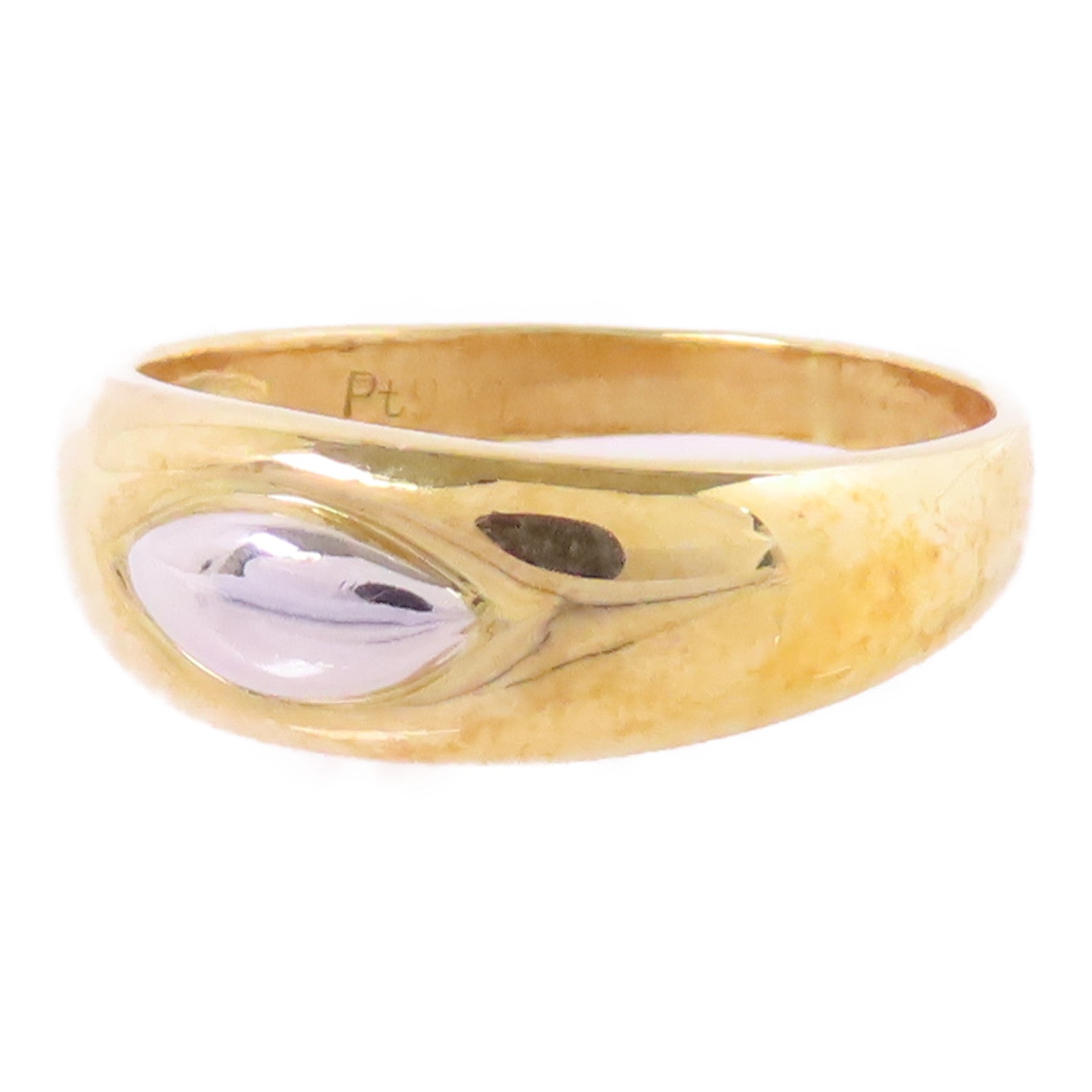 JEWELRY 18K黃金/PT900鉑金Gold Ring戒指US#4.75