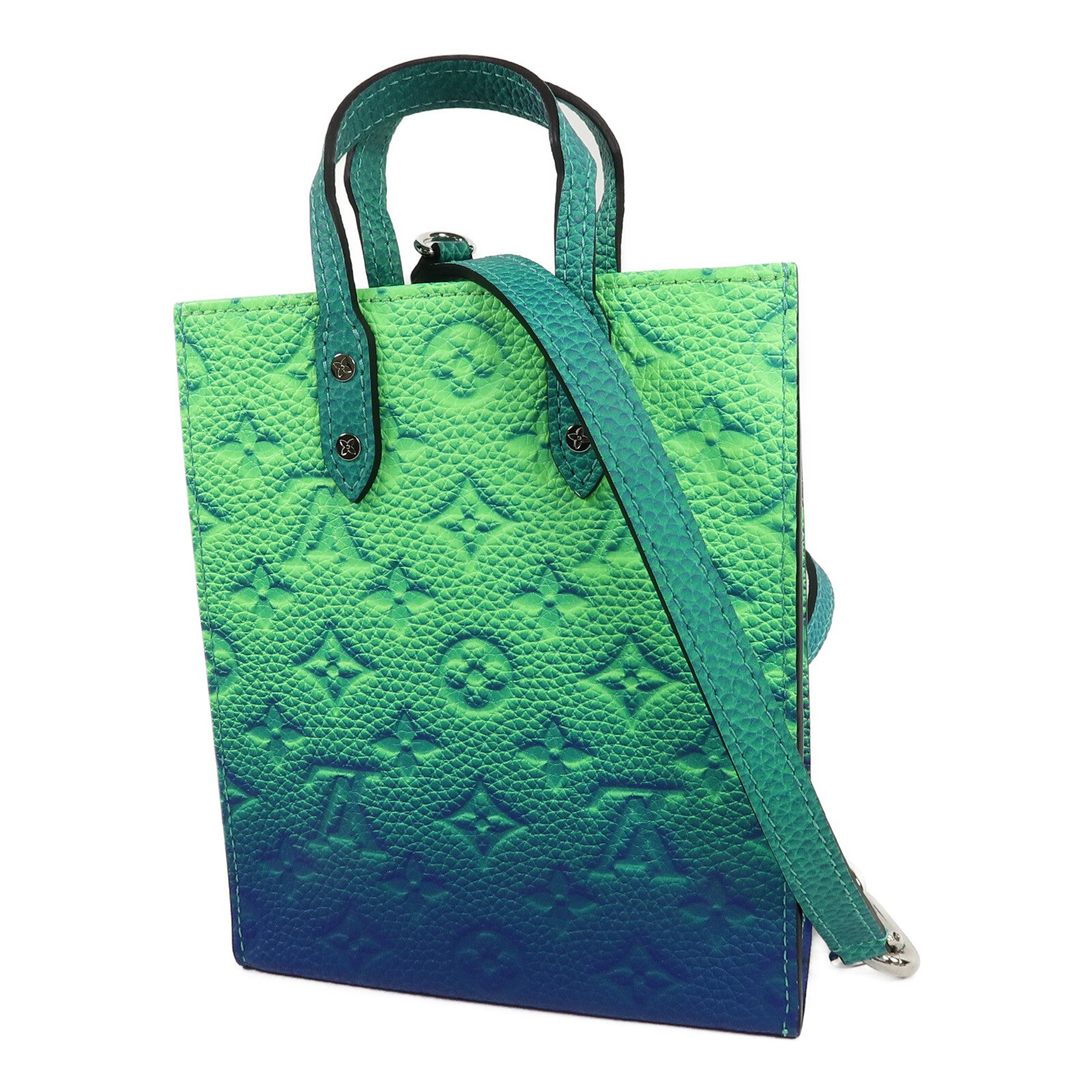 LOUIS VUITTON Taurillon Illusion Sac Plat XS手挽肩背兩用袋