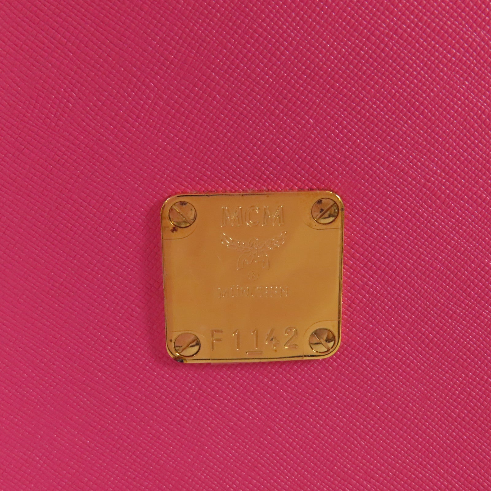 MCM 牛皮皮革2Way Shoulder Bag金扣手挽肩背兩用袋